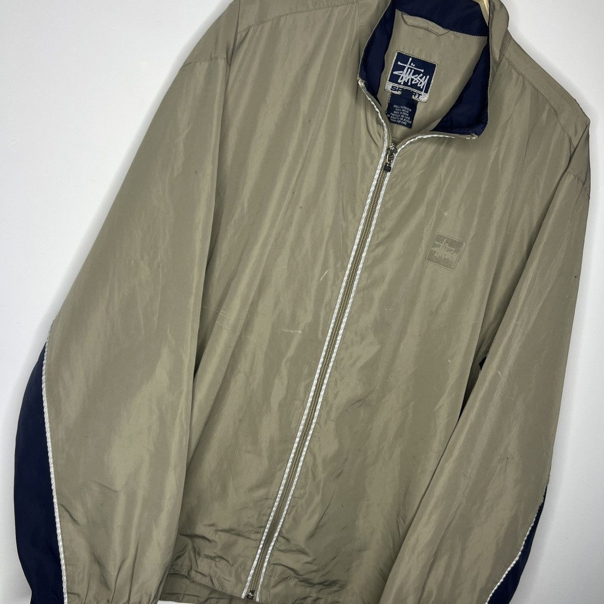 Stussy × Vintage Vintage Stussy 90s Jacket Windbreaker Waist Bag Khaki Logo Size US L / EU 52-54 / 3 - 4 Thumbnail