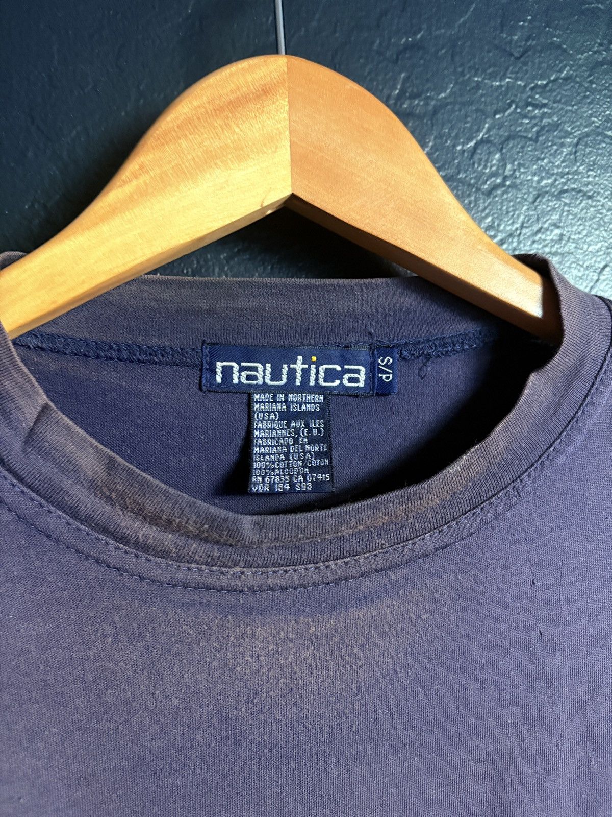 Nautica Vintage Erd faded distressed ghost pocket tee Size US L / EU 52-54 / 3 - 3 Thumbnail