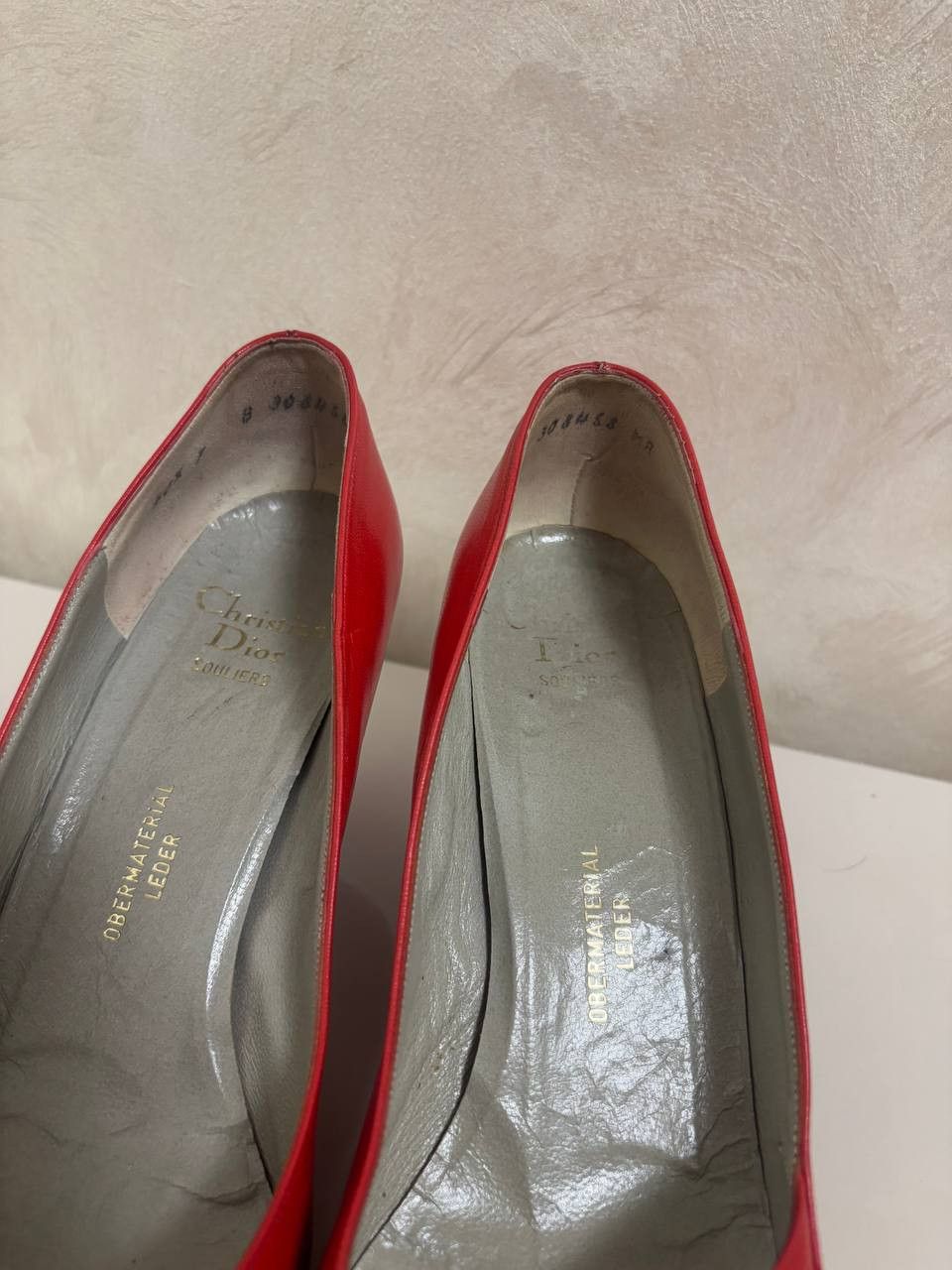 Christian Dior Monsieur Christian Dior Vintage Red Leather Pumps – Made in France Size US 7 / IT 37 - 11 Thumbnail
