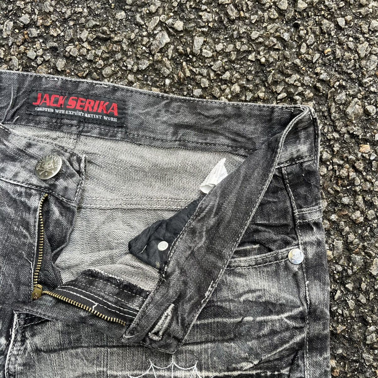 Hysteric Glamour Flared Jack Serika Artist Work Spider Web Distressed Jeans Size US 32 / EU 48 - 8 Thumbnail