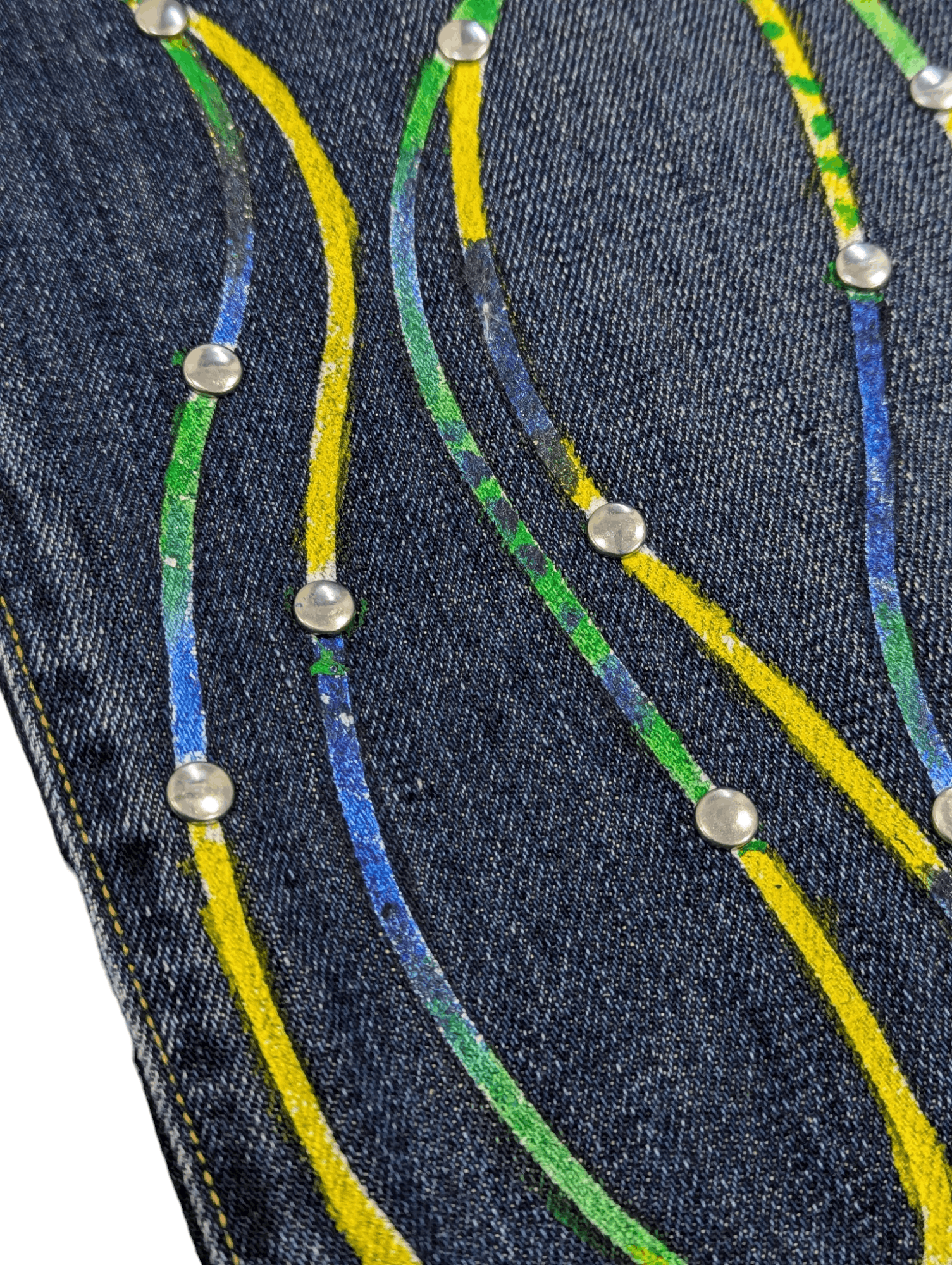 Big John Big John Flare Jeans Studded Flame Denim Size US 32 / EU 48 - 21 Thumbnail