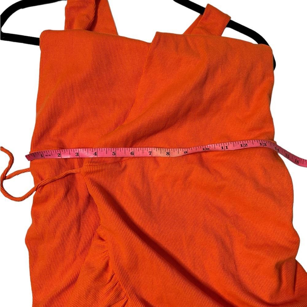 Chase Authentics Chaser l NWT Westside Ribbed Wrap Dress Orange Small Size S / US 4 / IT 40 - 7 Thumbnail