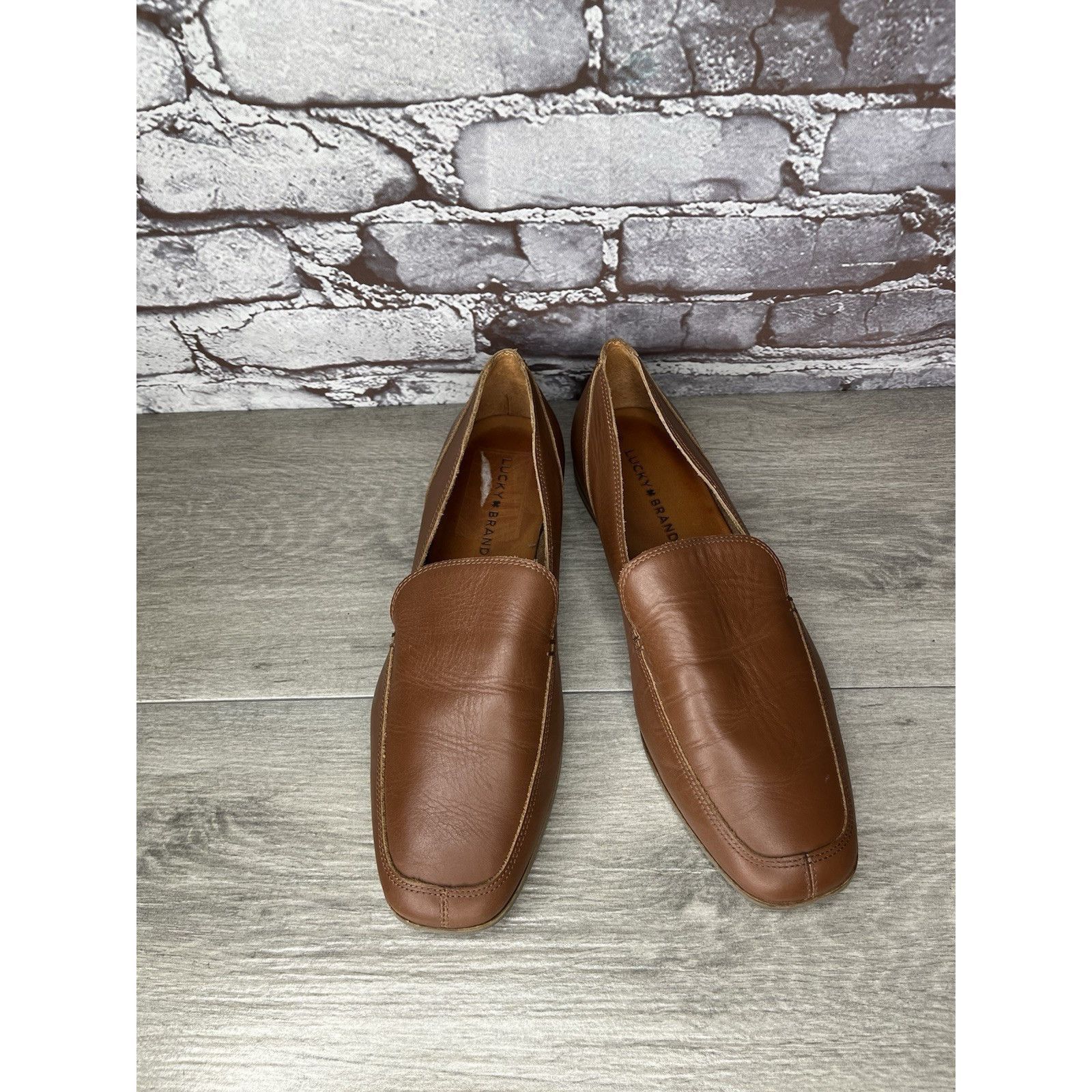 Lucky Brand Lucky Brand Canyen Loafer Brown Leather Slip On Almond Toe S Size US 10 / IT 40 - 1 Thumbnail
