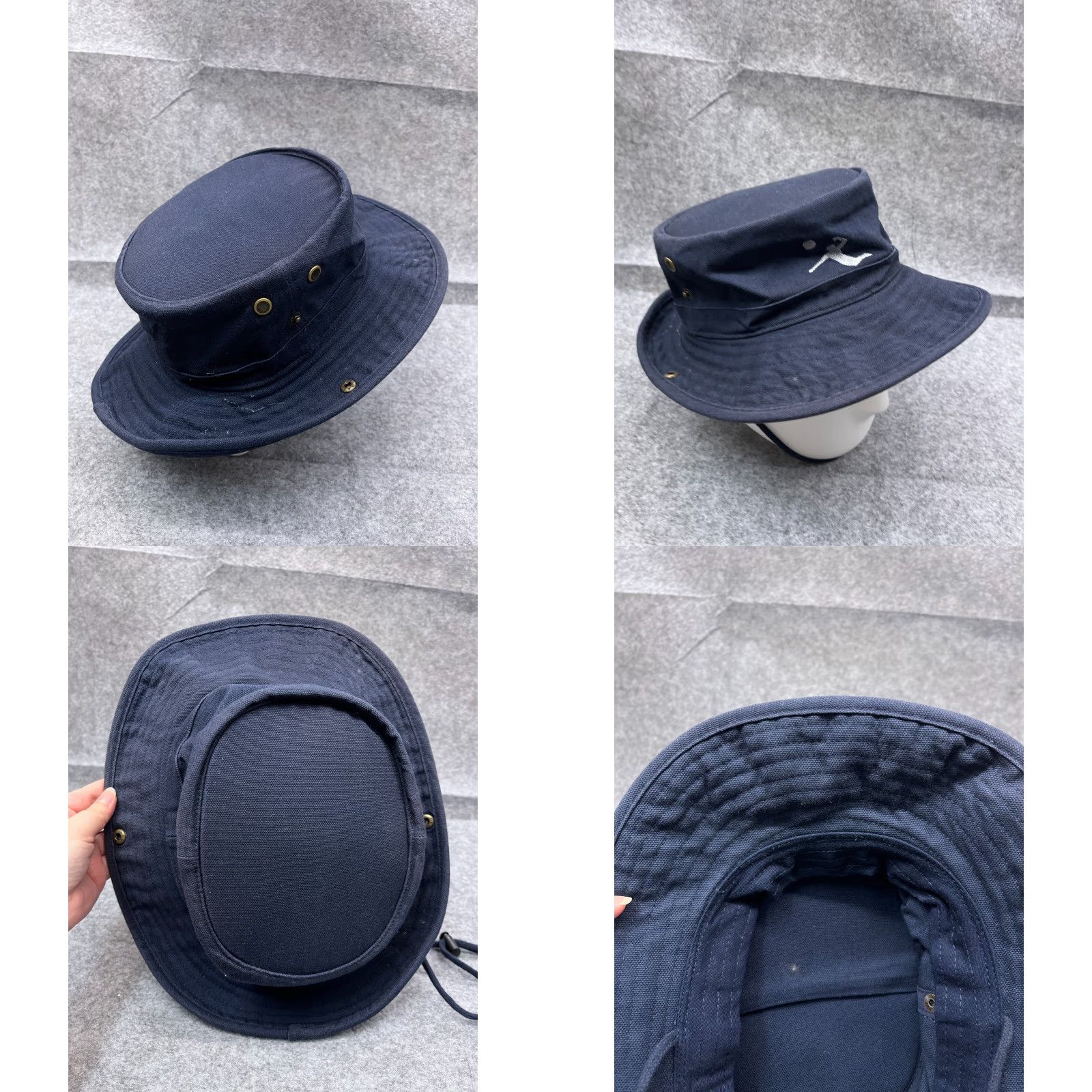 Vintage Big Accessories Blue Bucket Hat Adult One Size Cotton Lightweight Sports Beach Camping Unisex Size ONE SIZE - 8 Thumbnail