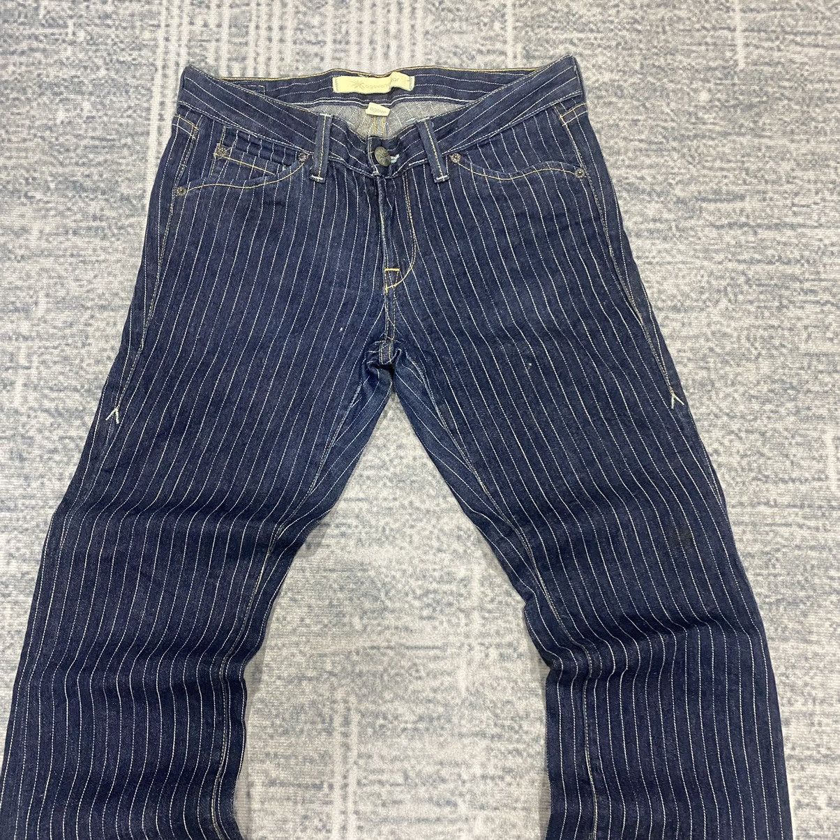 Hysteric Glamour Flare☠️Agave Nectar Striped Bootcut Jeans Vintage 90s Punk Size US 31 - 3 Thumbnail