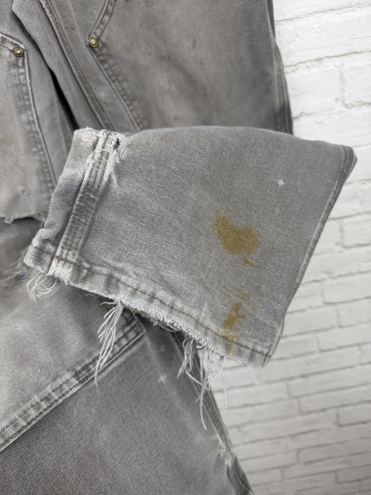 Carhartt (32x31) CRAZY THRASHED FADED Carhartt Double Knee Pants Size US 32 / EU 48 - 8 Thumbnail