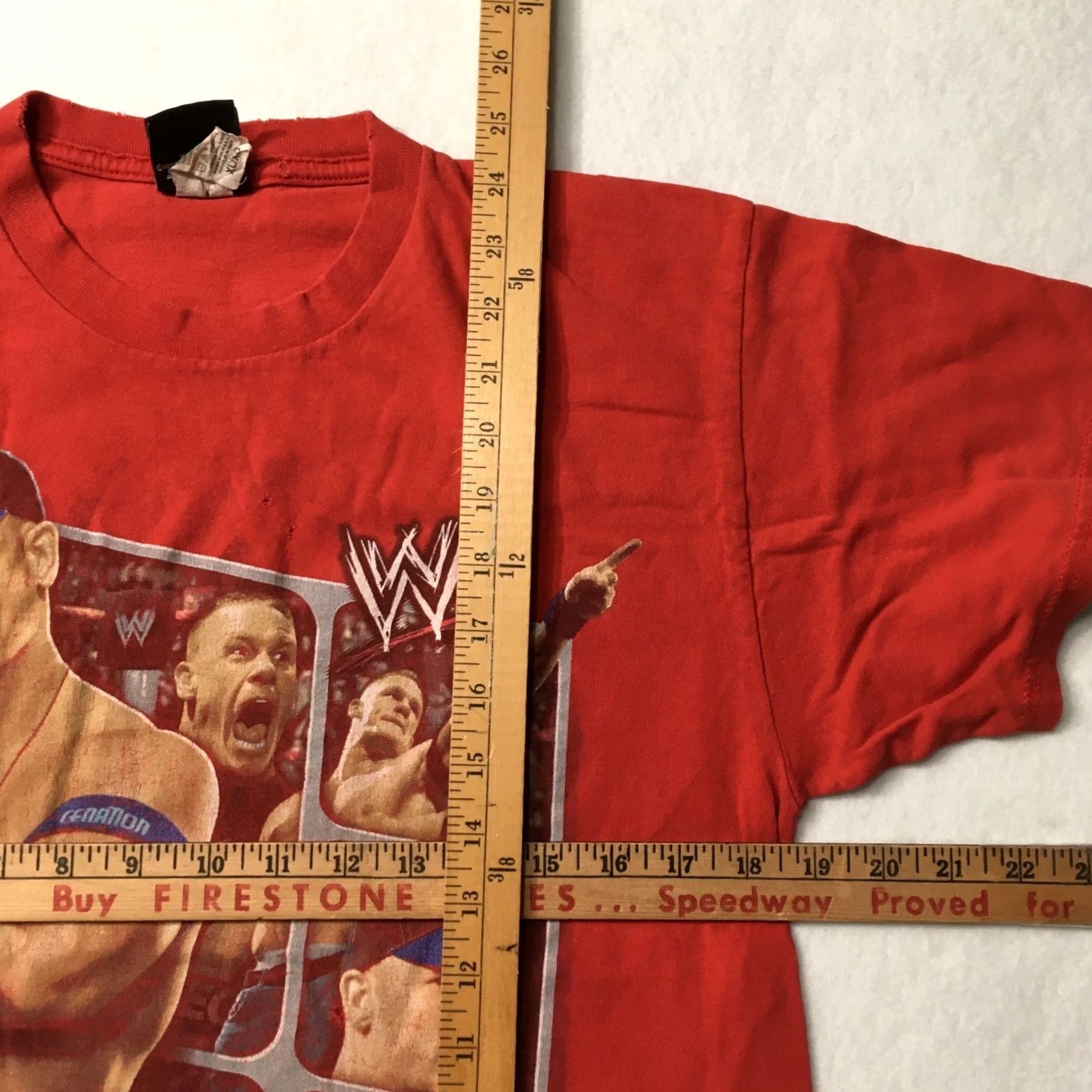 Vintage WWE John Cena T Shirt XL Men's Red Size US XL / EU 56 / 4 - 5 Thumbnail