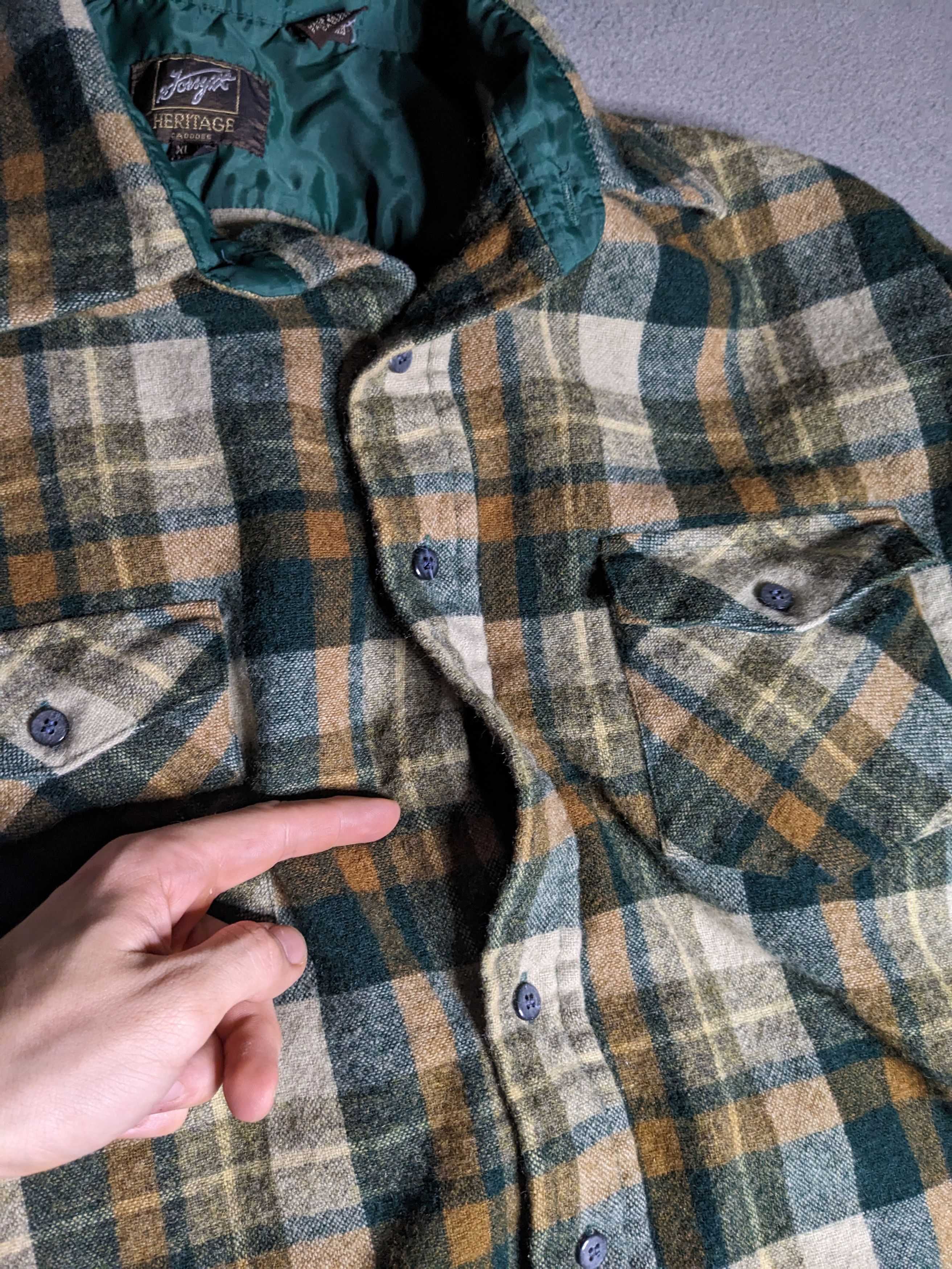 Vintage VTG 80s Tartan Plaid Flannel Shirt Wool XL Korea Workwear Size US XL / EU 56 / 4 - 7 Thumbnail