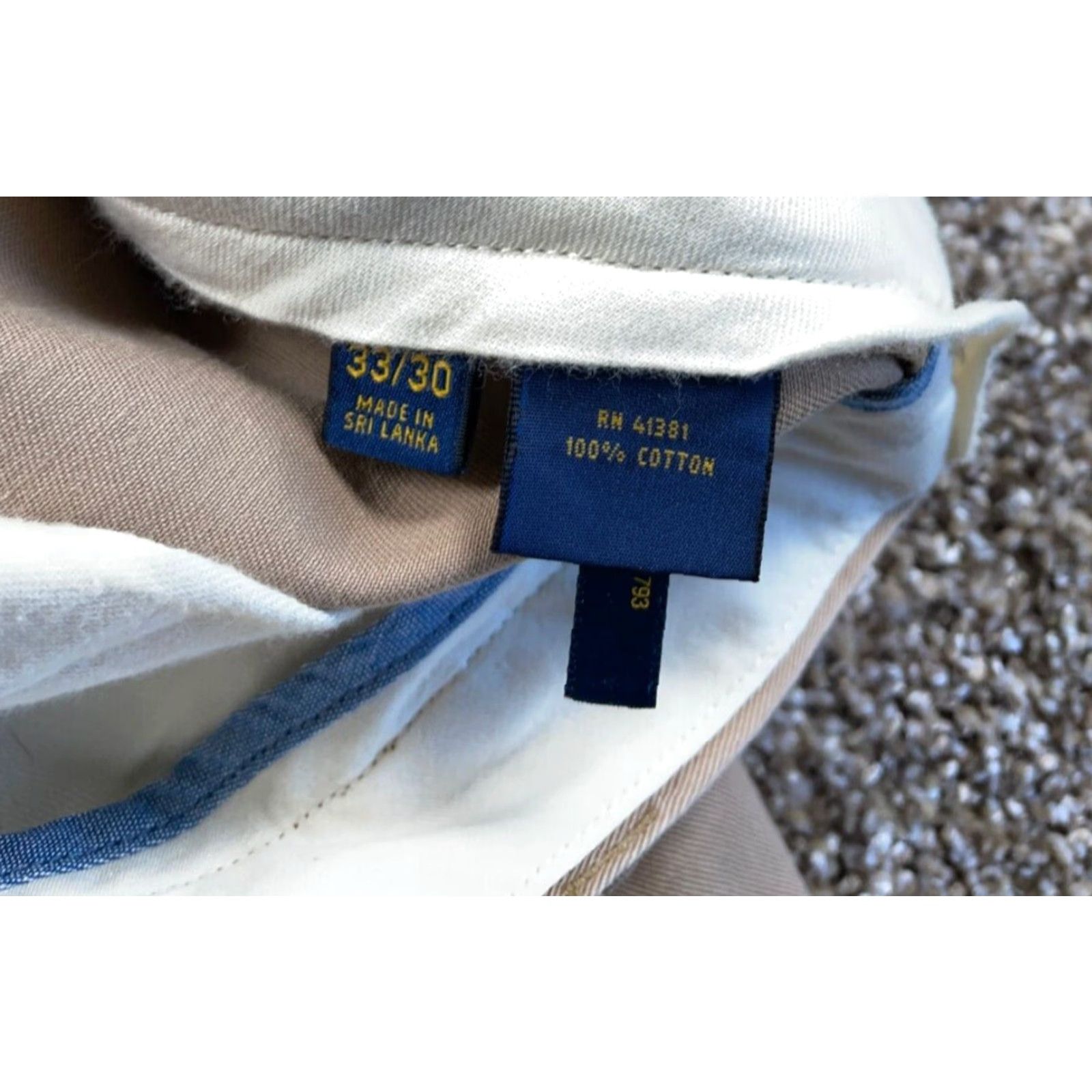 Polo Ralph Lauren VINTAGE Polo Ralph Lauren Chino Pants Men’s 33 x 30 Beige Classic Fit Flat Front Cotton Size US XS / EU 42 / 0 - 4 Thumbnail