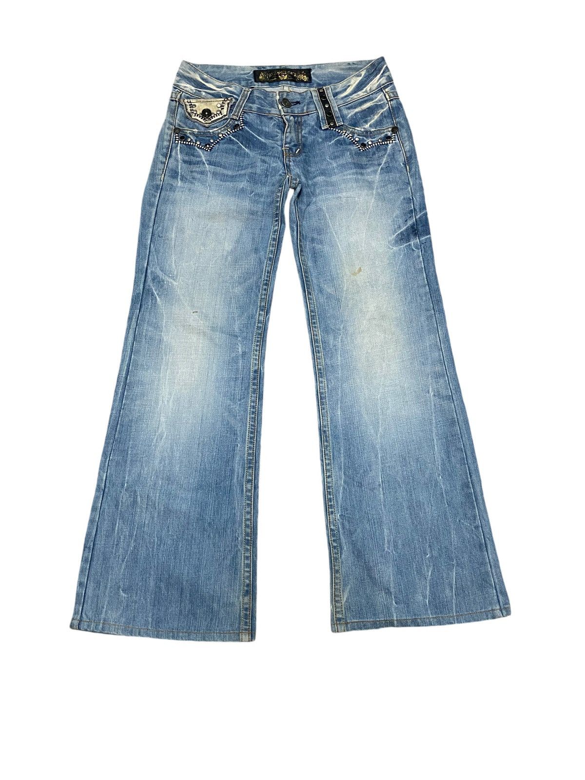 Japanese Brand Red peppers flare jeans Size US 32 / EU 48 - 3 Thumbnail