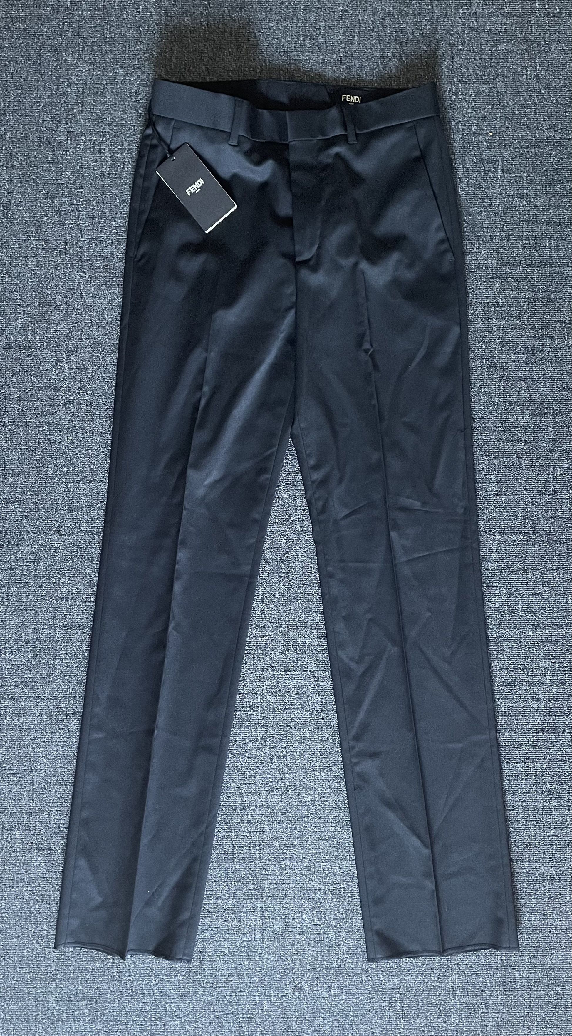 image of Fendi Black Wool Pants Size 46/30, Men's