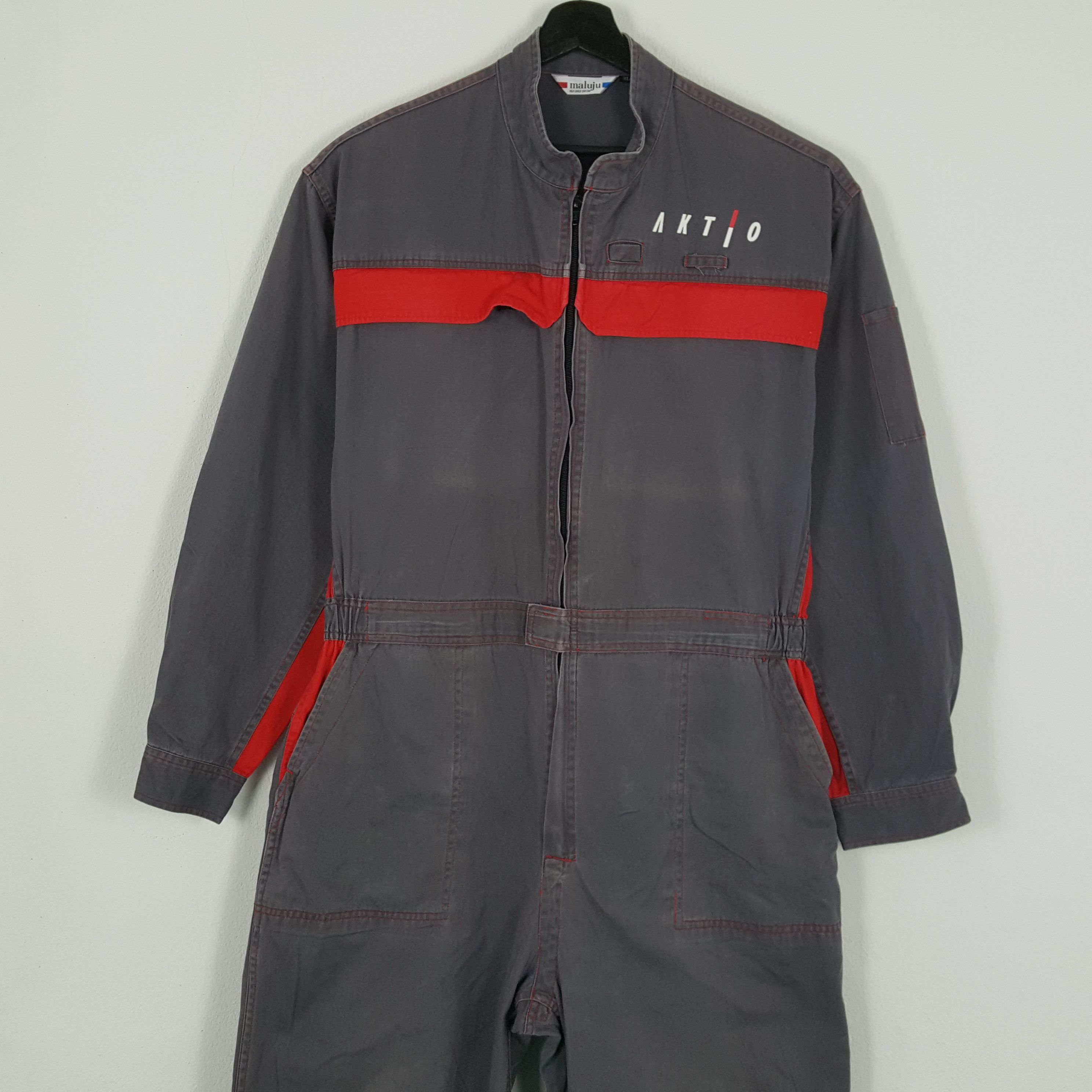 Vintage AKTIO Motorsports Workwear Style Coverall Jacket Size US XL / EU 56 / 4 - 5 Thumbnail