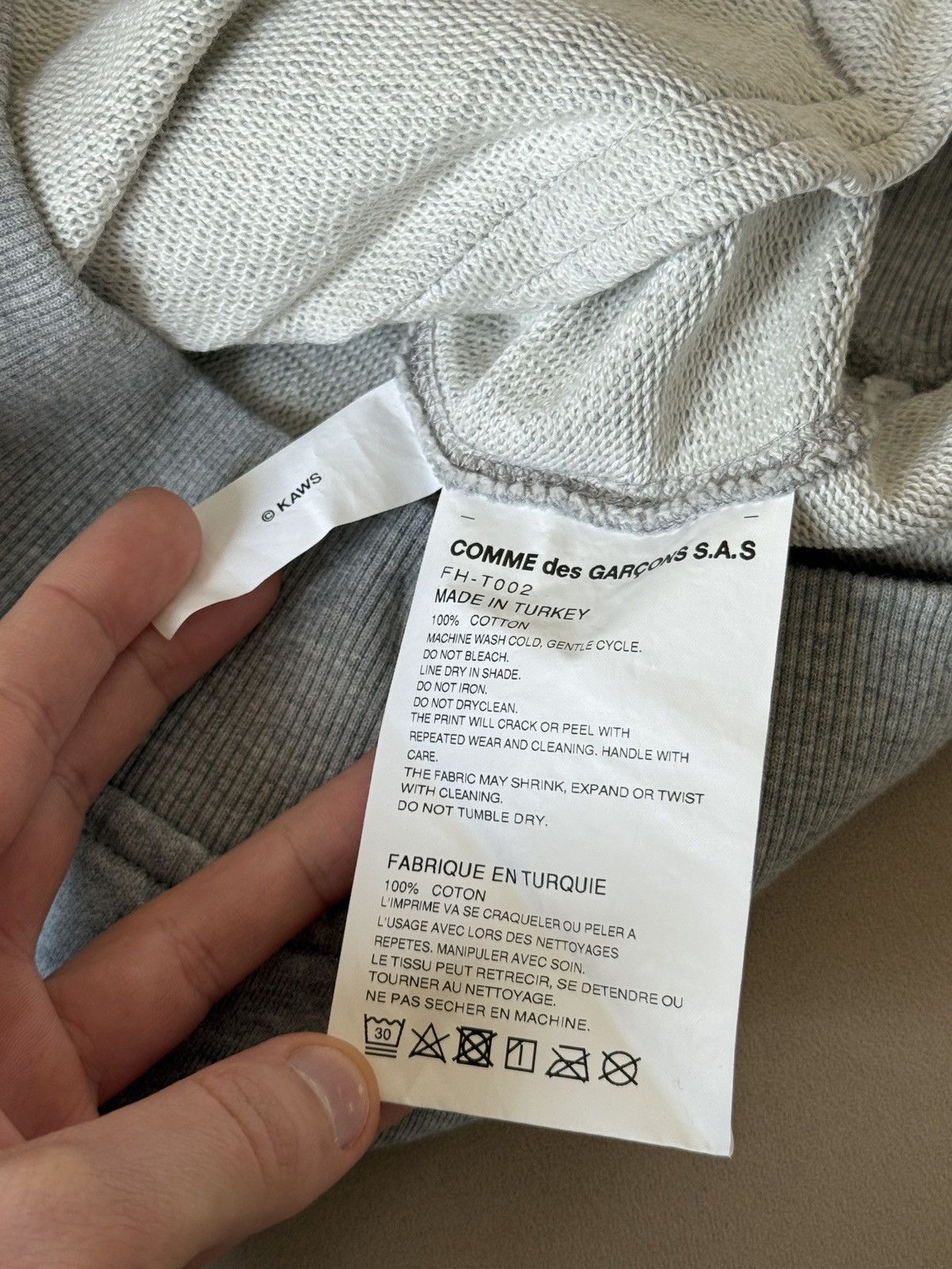 Comme des Garcons Comme des Garçons SHIRT x KAWS Zip-Up Sweatshirt Jacket Grey Size US M / EU 48-50 / 2 - 9 Thumbnail