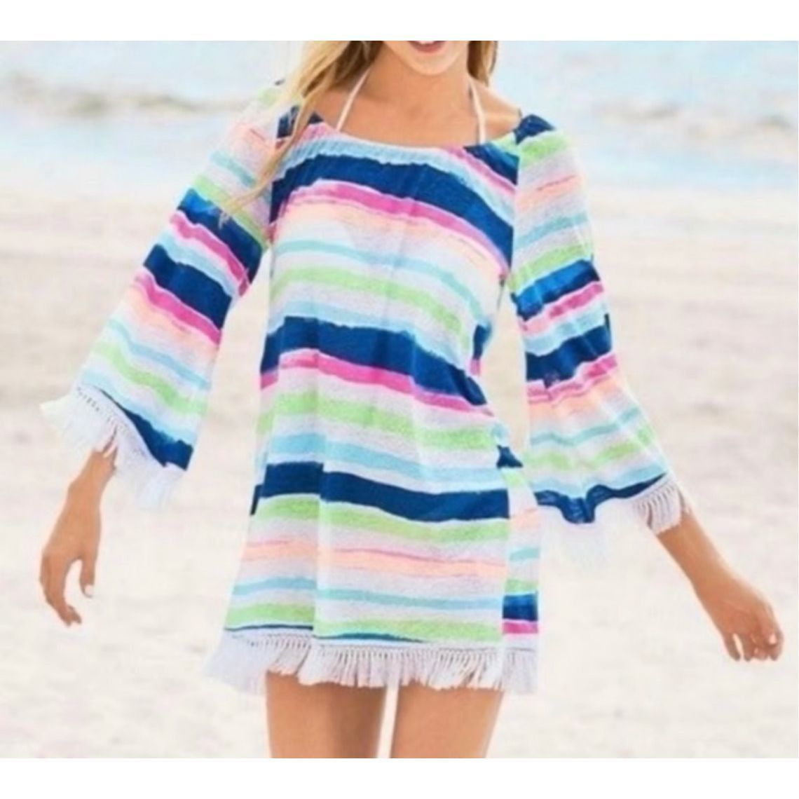 Lilly Pulitzer Lilly Pulitzer Getaway Cover Up Off the Shoulder Cats Meow Stripe Size S Size S / US 4 / IT 40 - 1 Thumbnail
