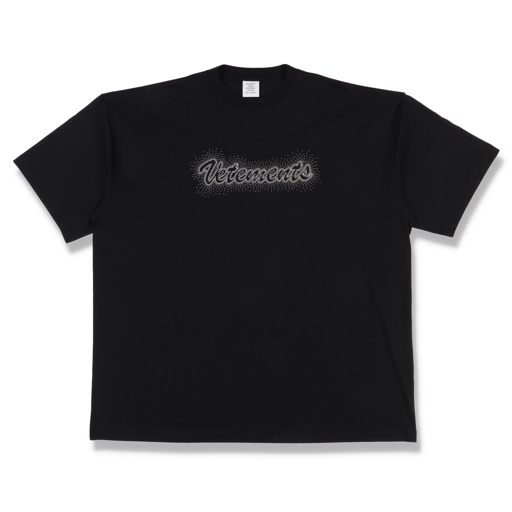 image of Vetements Black Bling Bling Logo Supersized T-Shirt, Women's (Size Small)