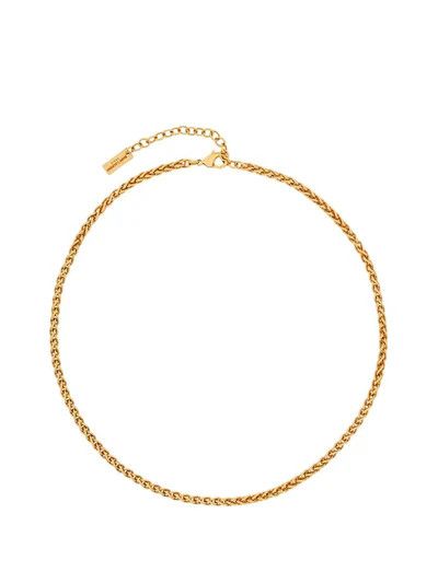 Saint Laurent Paris o1b1hav111124 Size: OS / Short Wheat Chain Necklace in Gold Size ONE SIZE - 1 Thumbnail