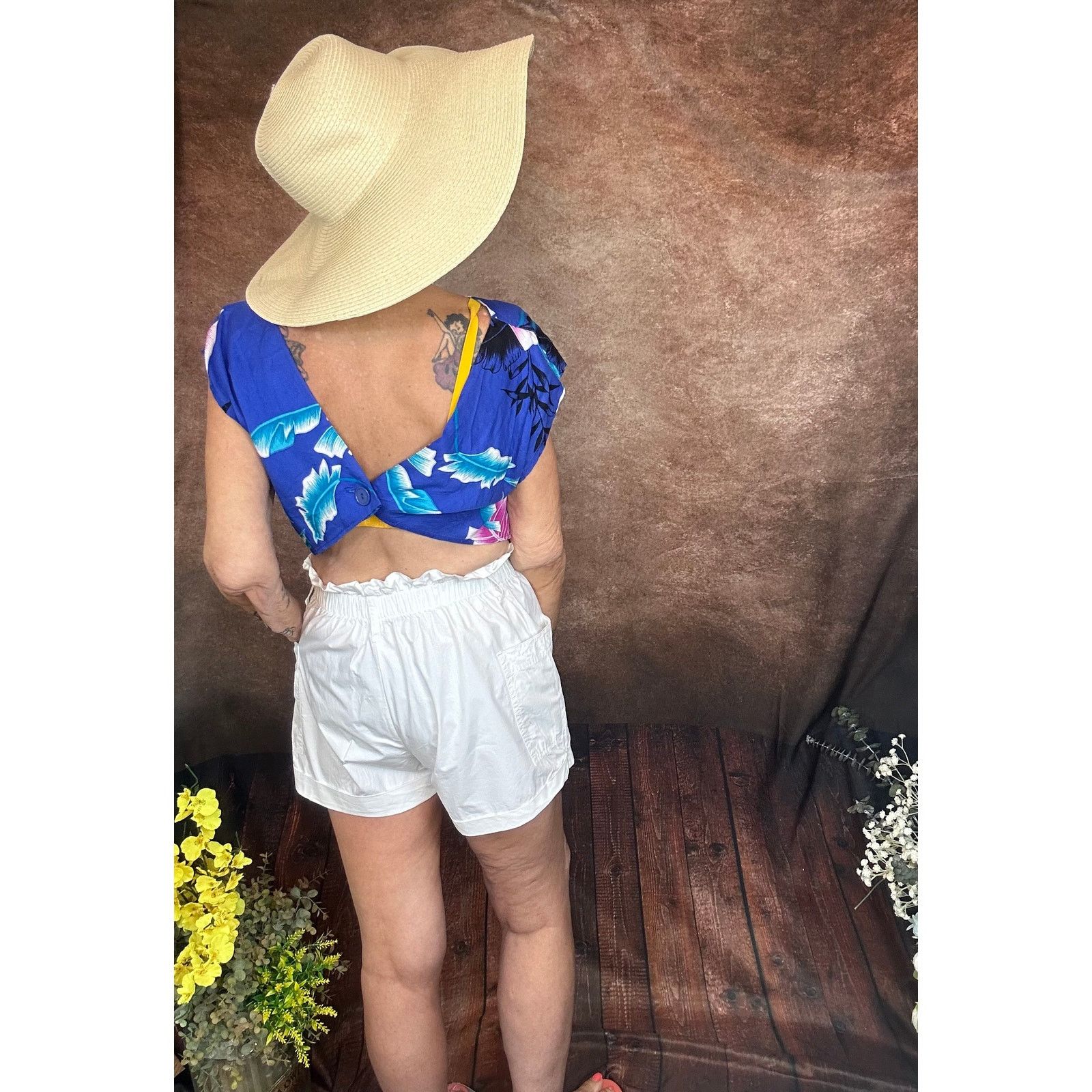 Urban Outfitters Paper Bag Waist Hip Pockets Urban Outfitters Shorts White S Size 27" / US 4 / IT 40 - 13 Thumbnail