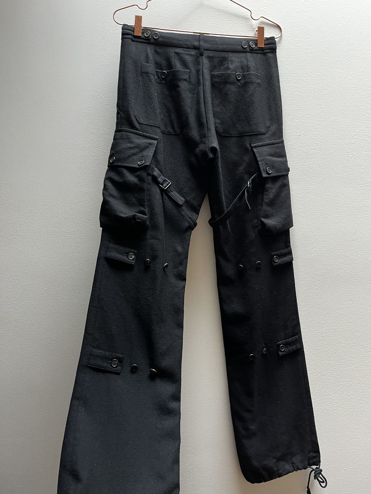 Ann Demeulemeester Ann Demeulemeester FW02 Bondage Cargo Wool Pants Size US 30 / EU 46 - 2 Thumbnail