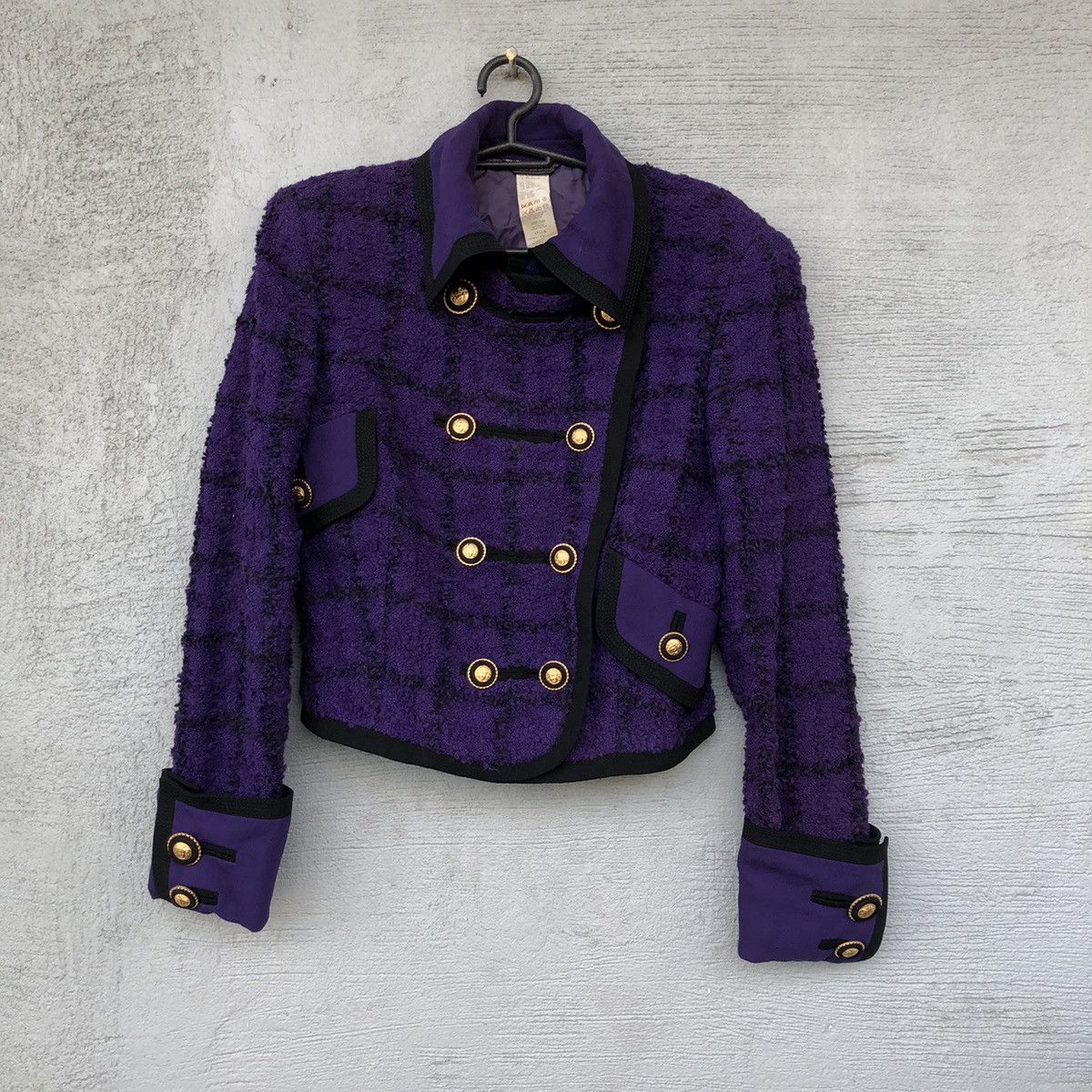 Versace Versace FW 1993-1994 wool Boucle Jacket Size XS / US 0-2 / IT 36-38 - 1 Thumbnail