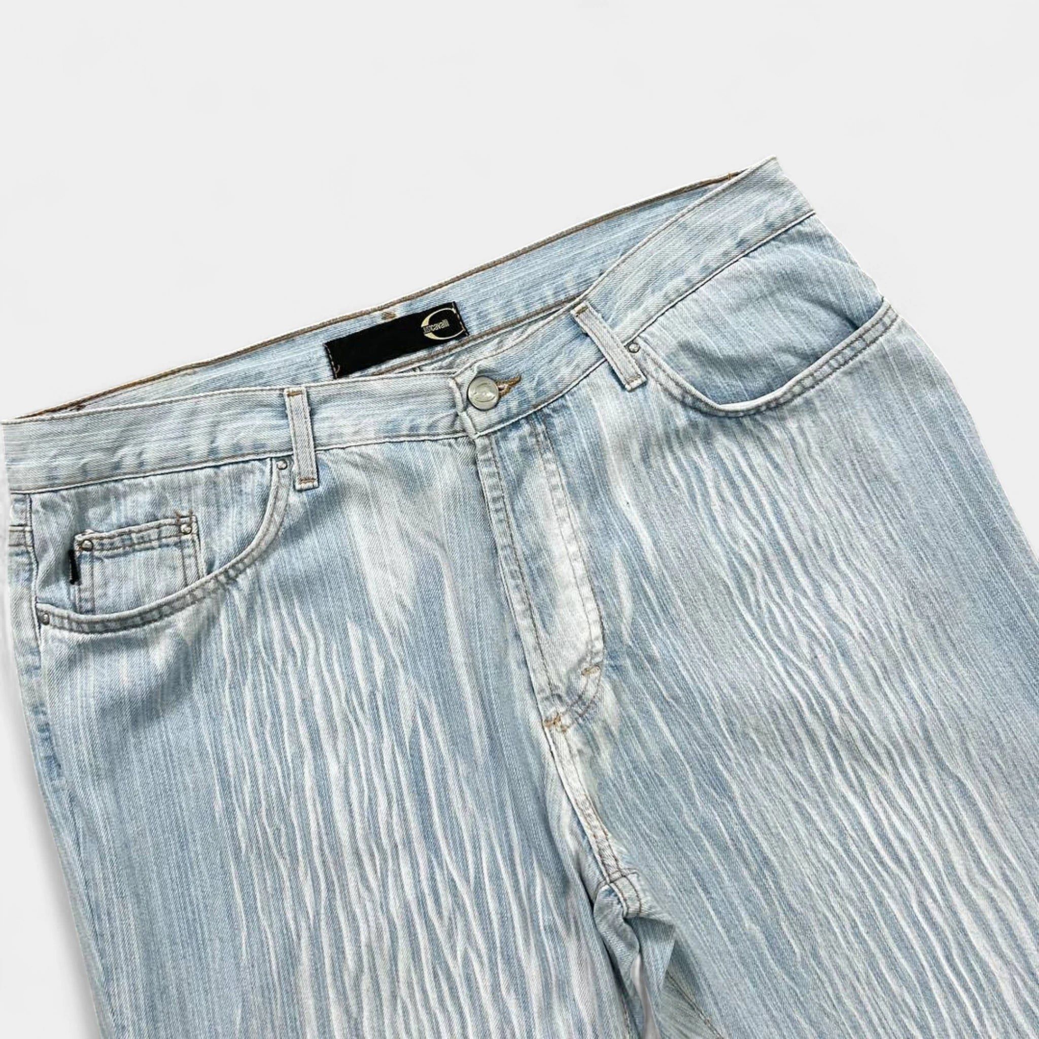 Just Cavalli Just Cavalli Blue Wood Effect Pants Size US 32 / EU 48 - 2 Thumbnail