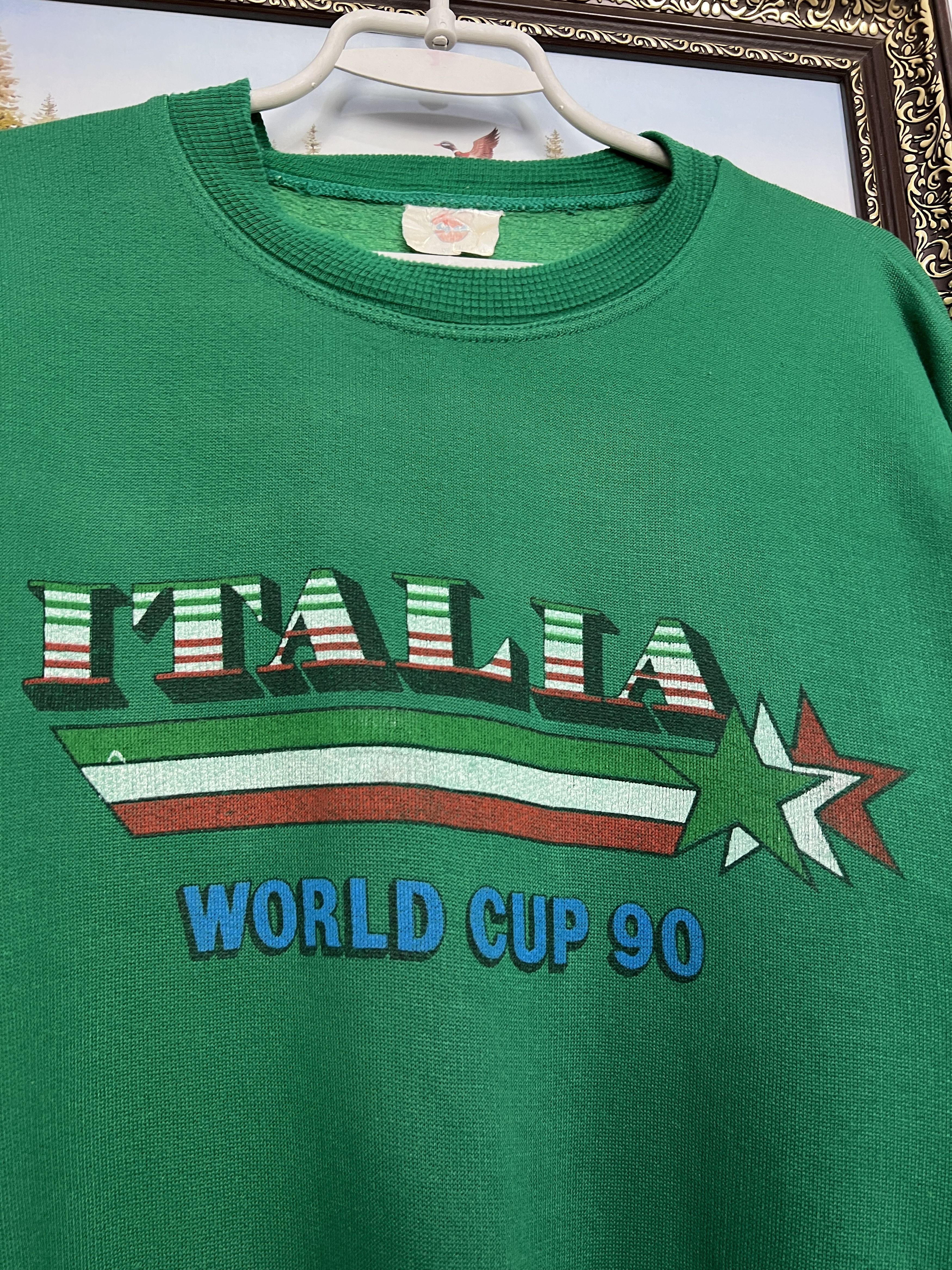 Vintage Italia Italy Football Sweatshirt Wold Cup Crewneck Track Top Size US XL / EU 56 / 4 - 3 Thumbnail