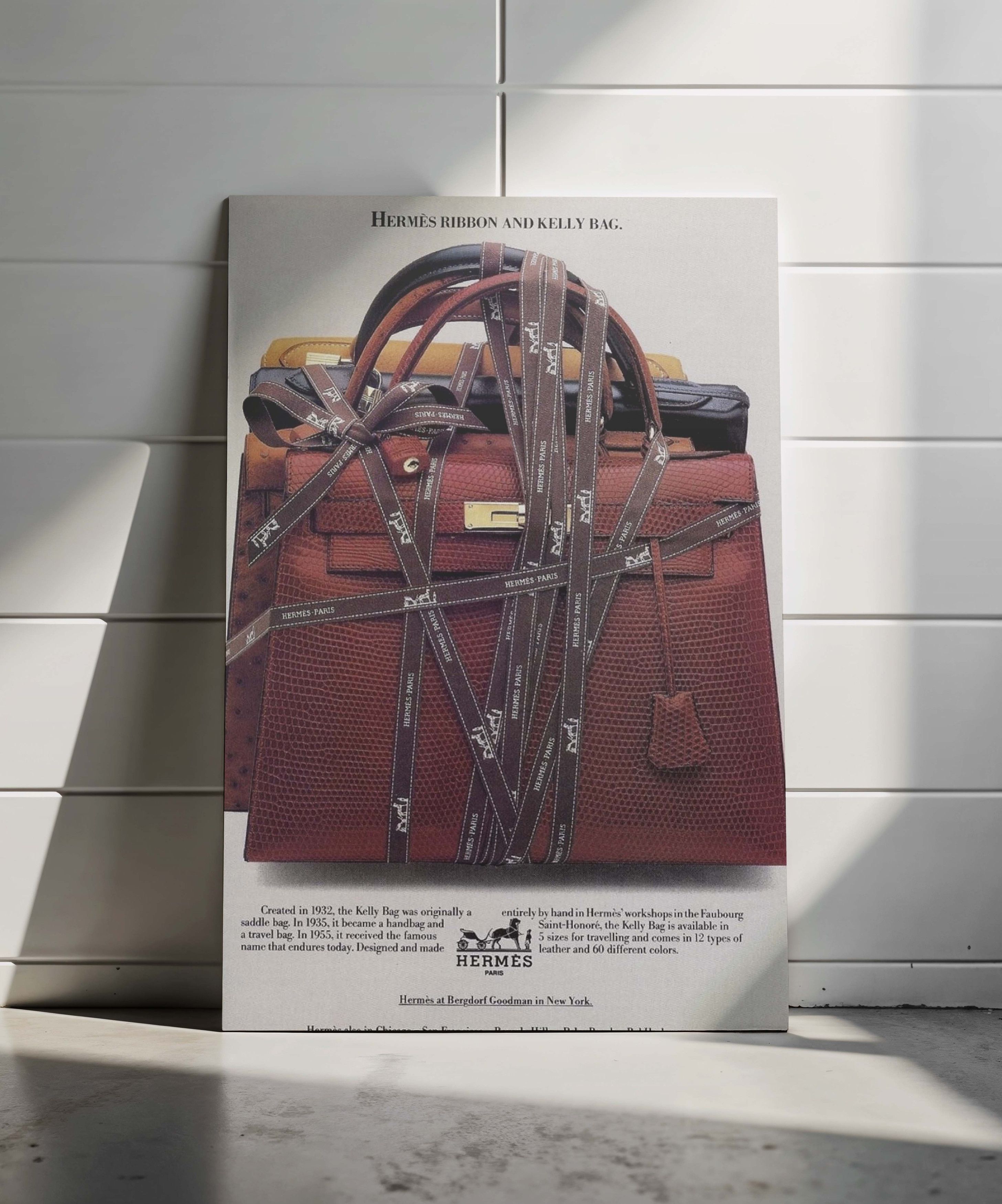 Hermes 80s Hermes birkin Art Poster Gift Vintage Archive Lookbook Size ONE SIZE - 1 Thumbnail