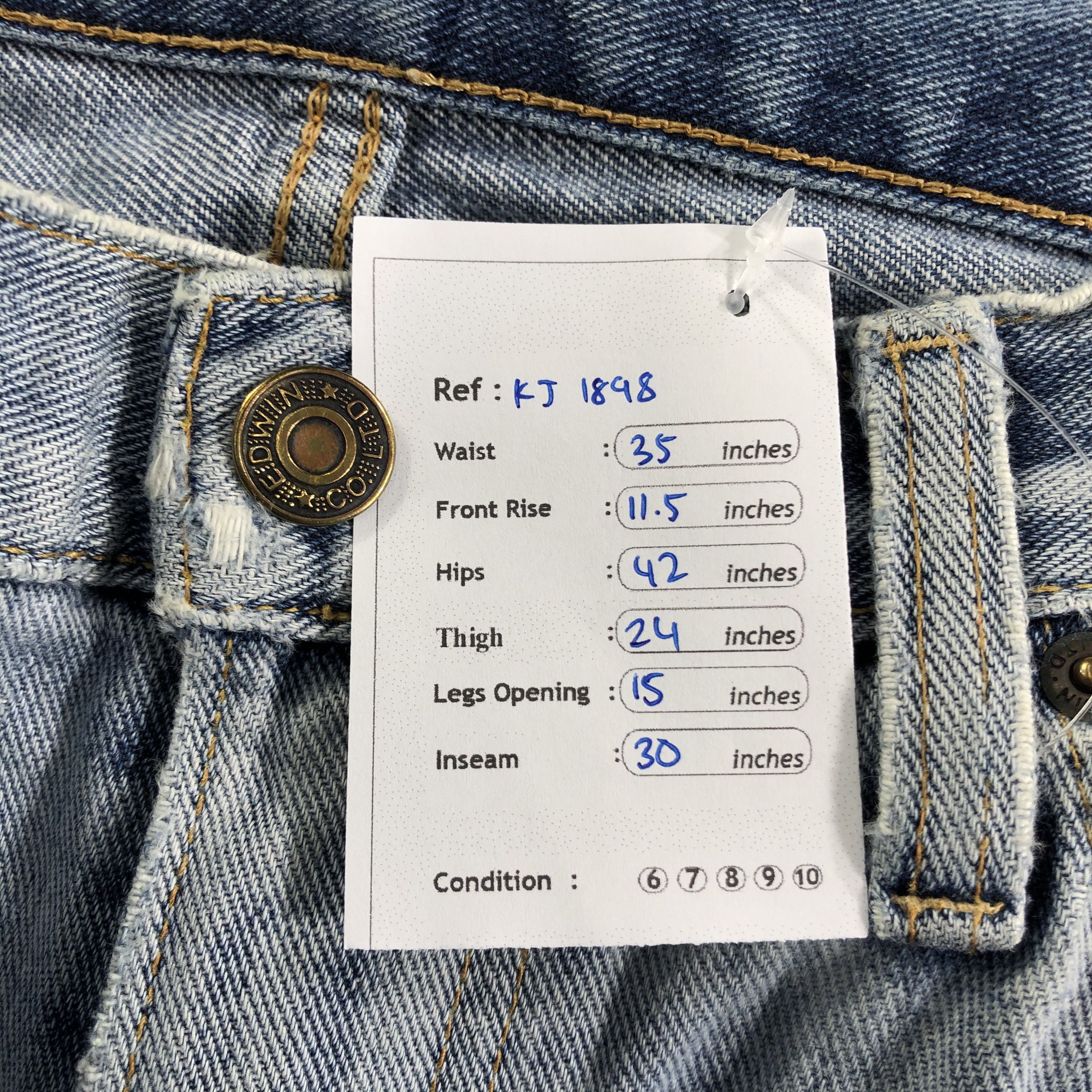 Edwin Vintage Edwin 403 Jeans Medium Wash Denim KJ1898 Size US 34 / EU 50 - 12 Thumbnail