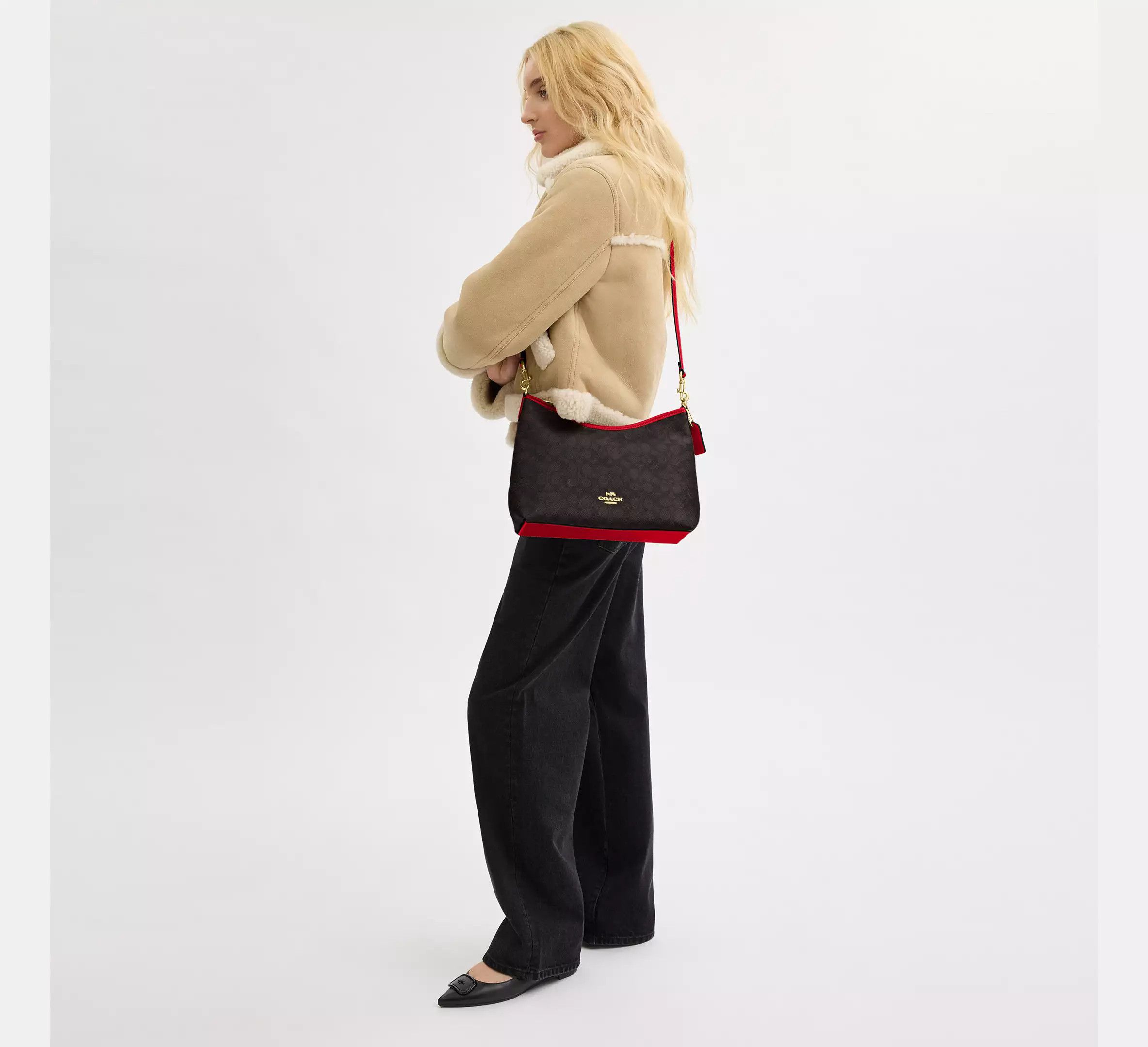 Coach Laurel Shoulder Bag In Signature Canvas CV975 Size ONE SIZE - 8 Thumbnail