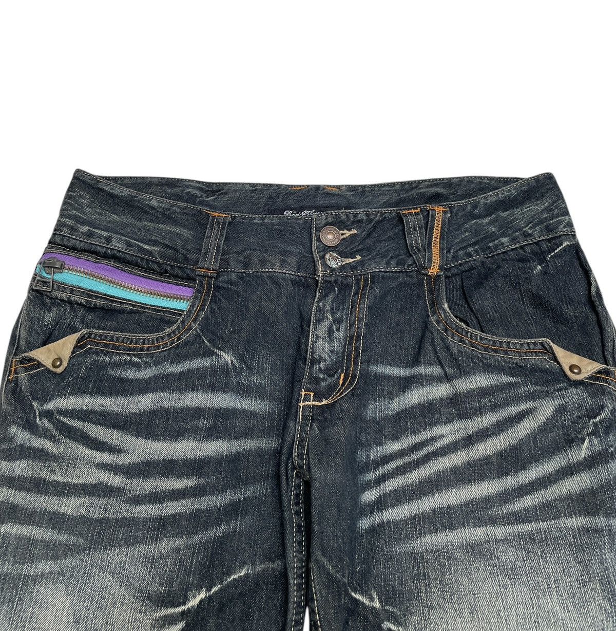 If Six Was Nine Rare Design Vintage Brand Root Three Baggy Jeans 2000s Size US 36 / EU 52 - 3 Thumbnail
