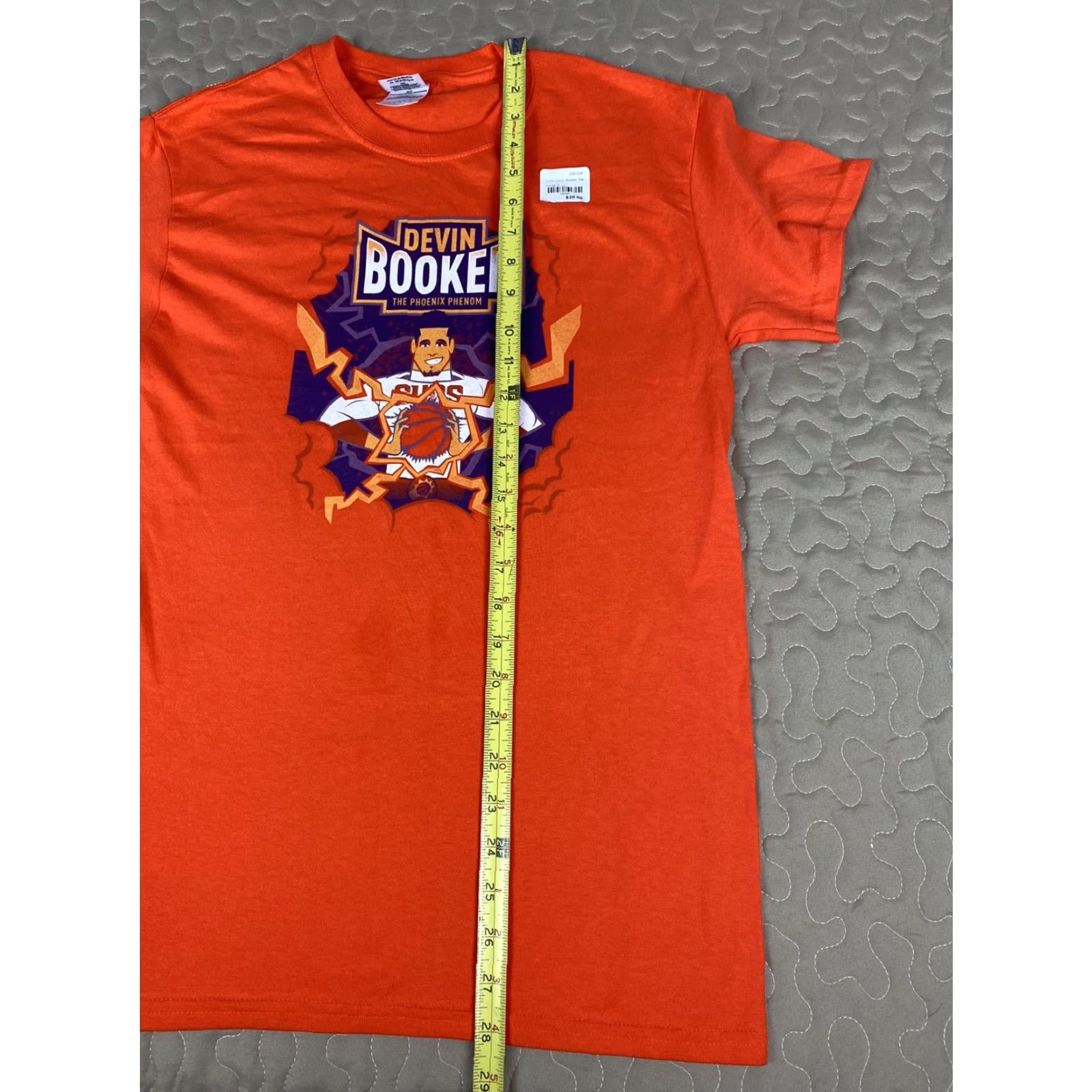 Gildan Devin Booker Phoenix Phenom Suns Graphic Tee T Shirt S Orange NBA Mens Size US S / EU 44-46 / 1 - 5 Thumbnail