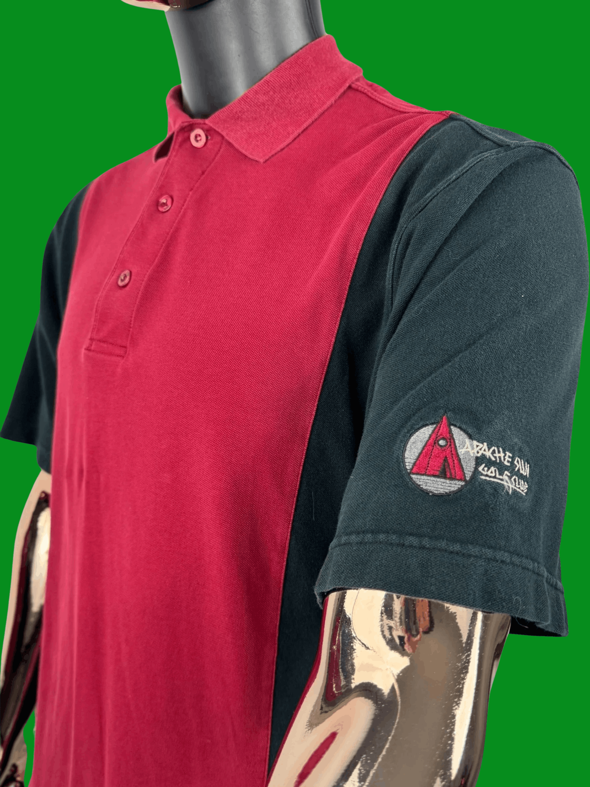 Vintage VTG Monterey Club Apache Sun Golf Polo Shirt Red Black Size US M / EU 48-50 / 2 - 2 Thumbnail