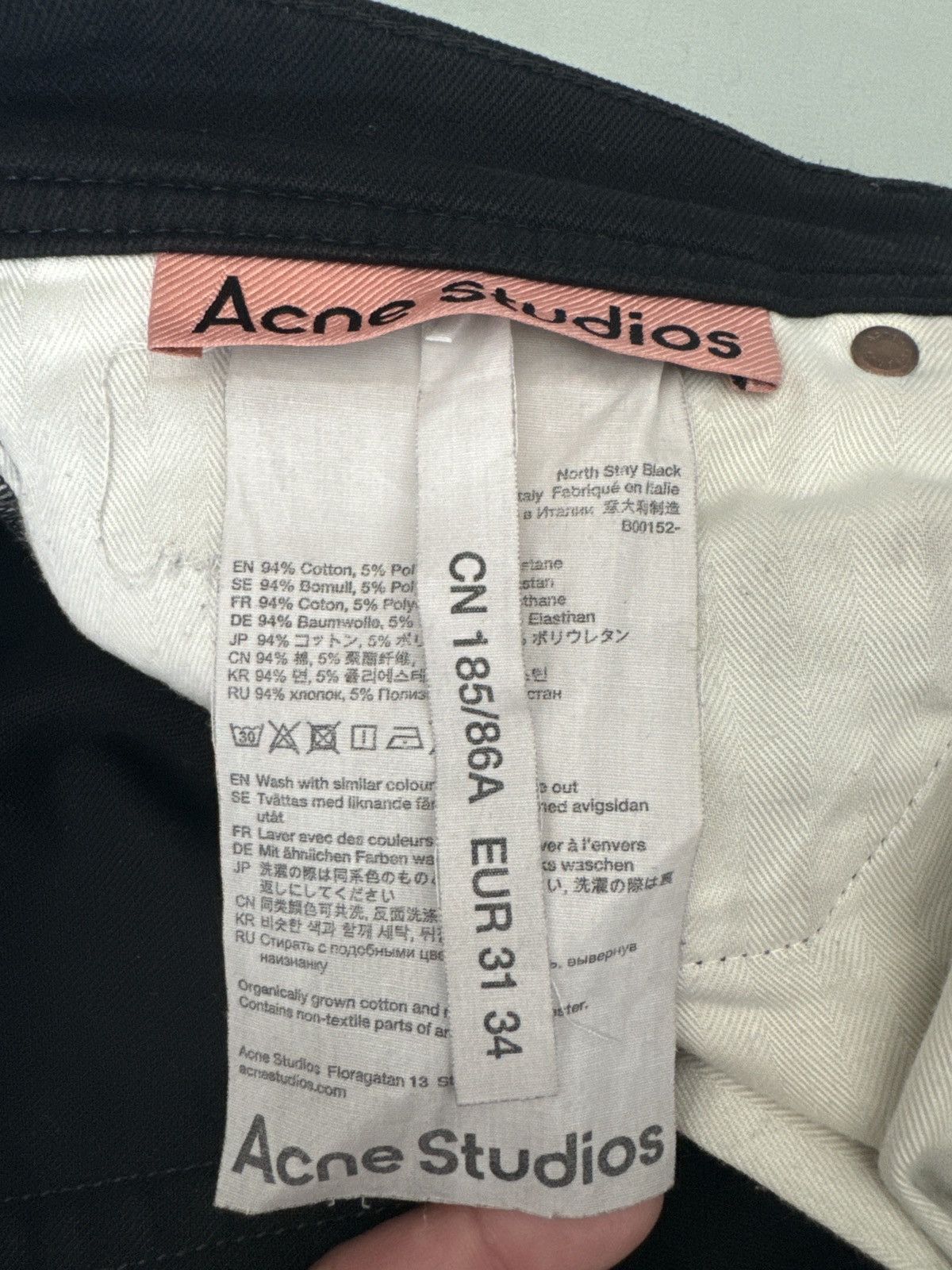 Acne Studios Acne Studio Stay Black - North Cut Size US 31 - 5 Thumbnail