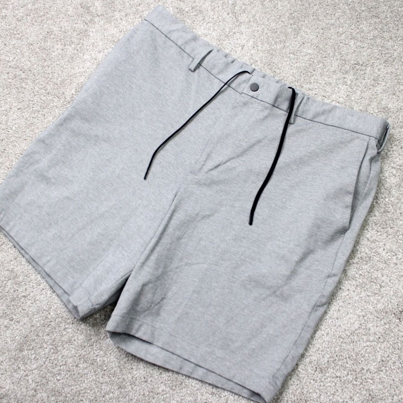 Banana Republic Banana Republic Shorts Men 38 Heather Gray 9" Luxe City Short Drawstring Stretch Chino Casual Workwear Pocket Zipper Logo Size US 38 / EU 54 - 2 Thumbnail