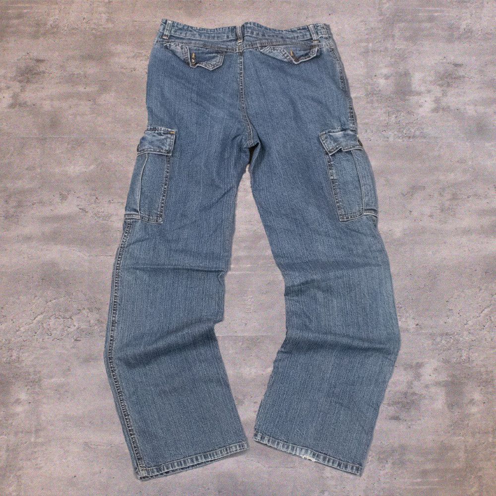 Denver Hayes × Vintage Vintage 1990's Denver Hanes Cargo Baggy Denim Pant's Size US 32 / EU 48 - 2 Thumbnail