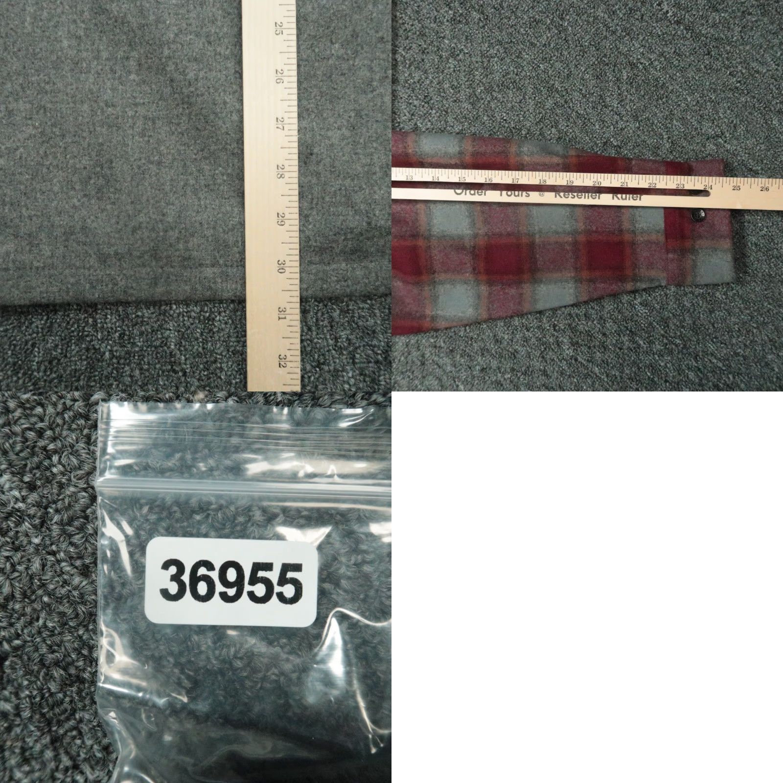 Pendleton VINTAGE Pendleton Shirt Mens Large Gray Board Wool Flannel Long Sleeve NWT Size US L / EU 52-54 / 3 - 8 Thumbnail