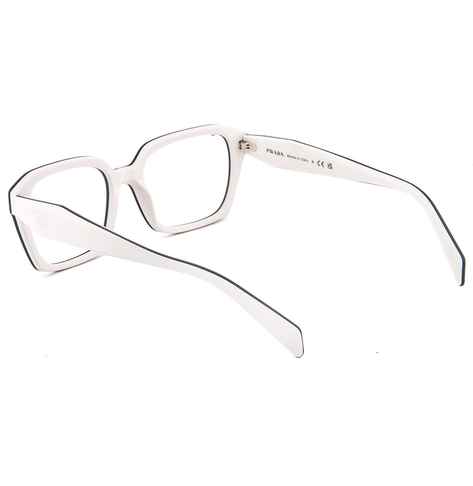 Prada PRADA SYMBOLE PR14ZV White Black Triangle Eyeglass 14ZV 14Z Size ONE SIZE - 4 Thumbnail