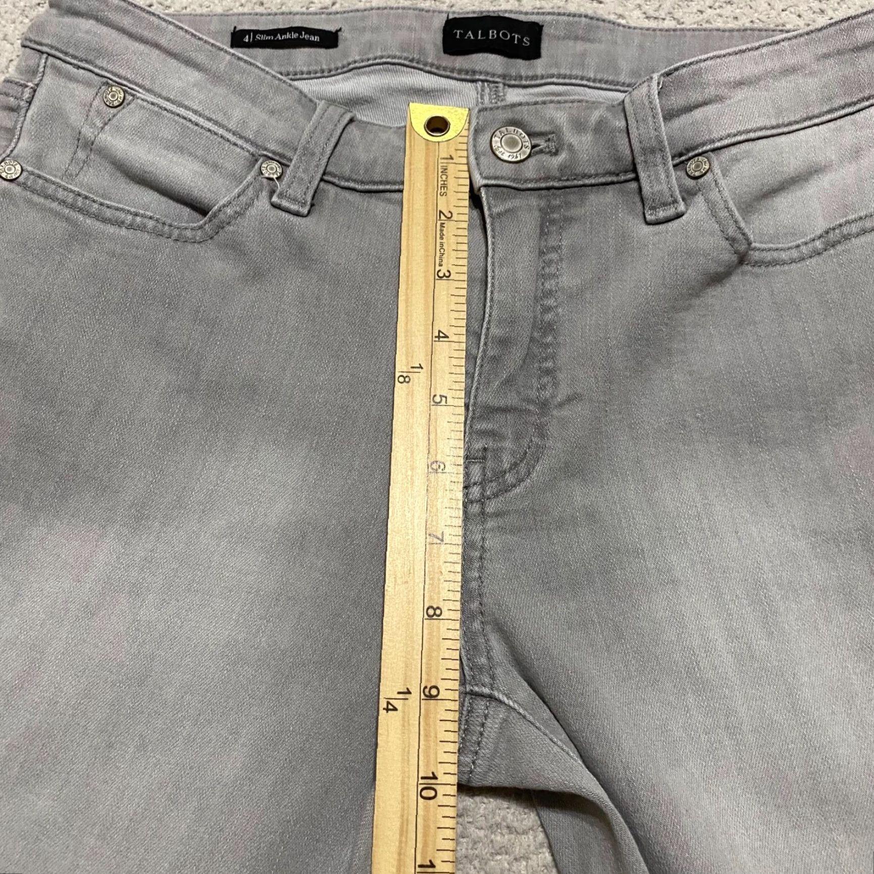 Talbots Talbots Jeans Slim 5-Pocket Design Gray Medium Wash Ankle Mid Rise Womens 4 Casual Denim Vintage: No Size 27" / US 4 / IT 40 - 7 Thumbnail