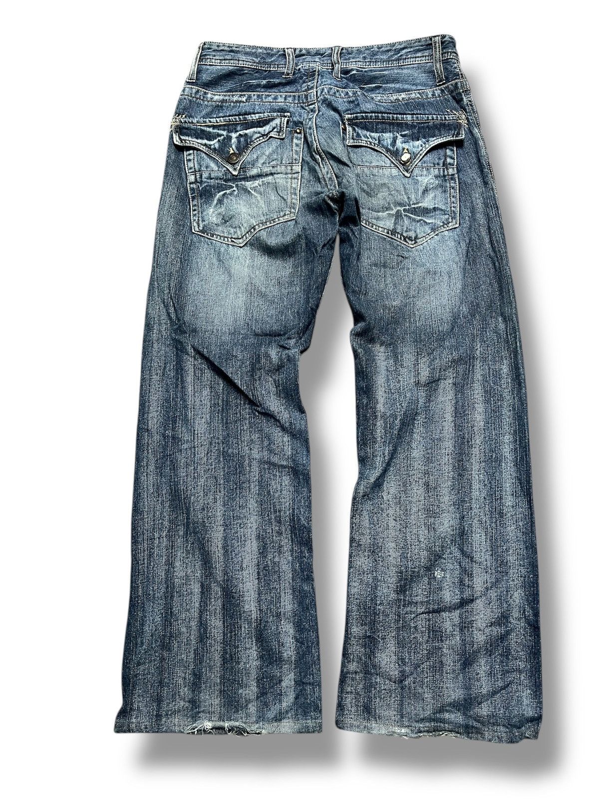 If Six Was Nine Y2K Root Three Style Baggy Jeans (41) Size US 31 - 2 Thumbnail