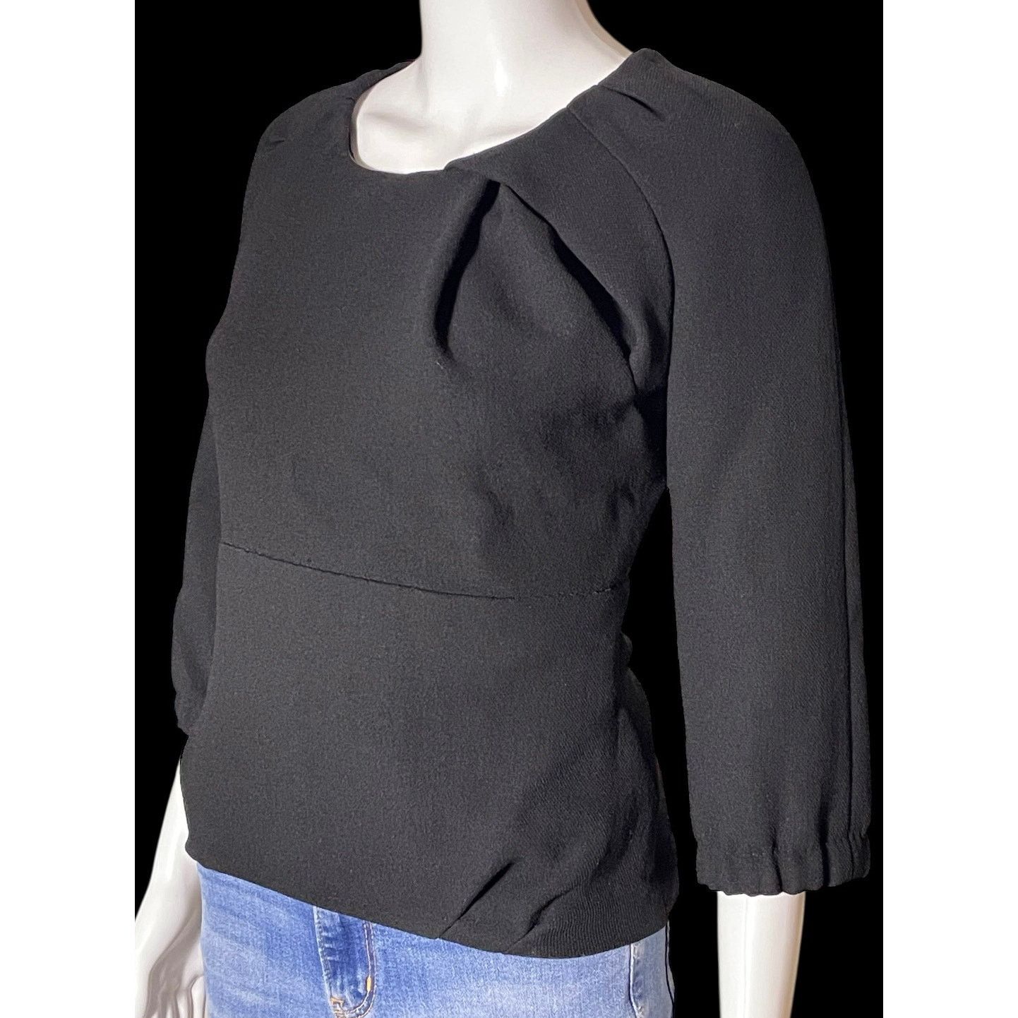 Louis Vuitton 2006 Louis Vuitton Black Wool and Silk Top By Marc Jacob Size XS / US 0-2 / IT 36-38 - 14 Thumbnail