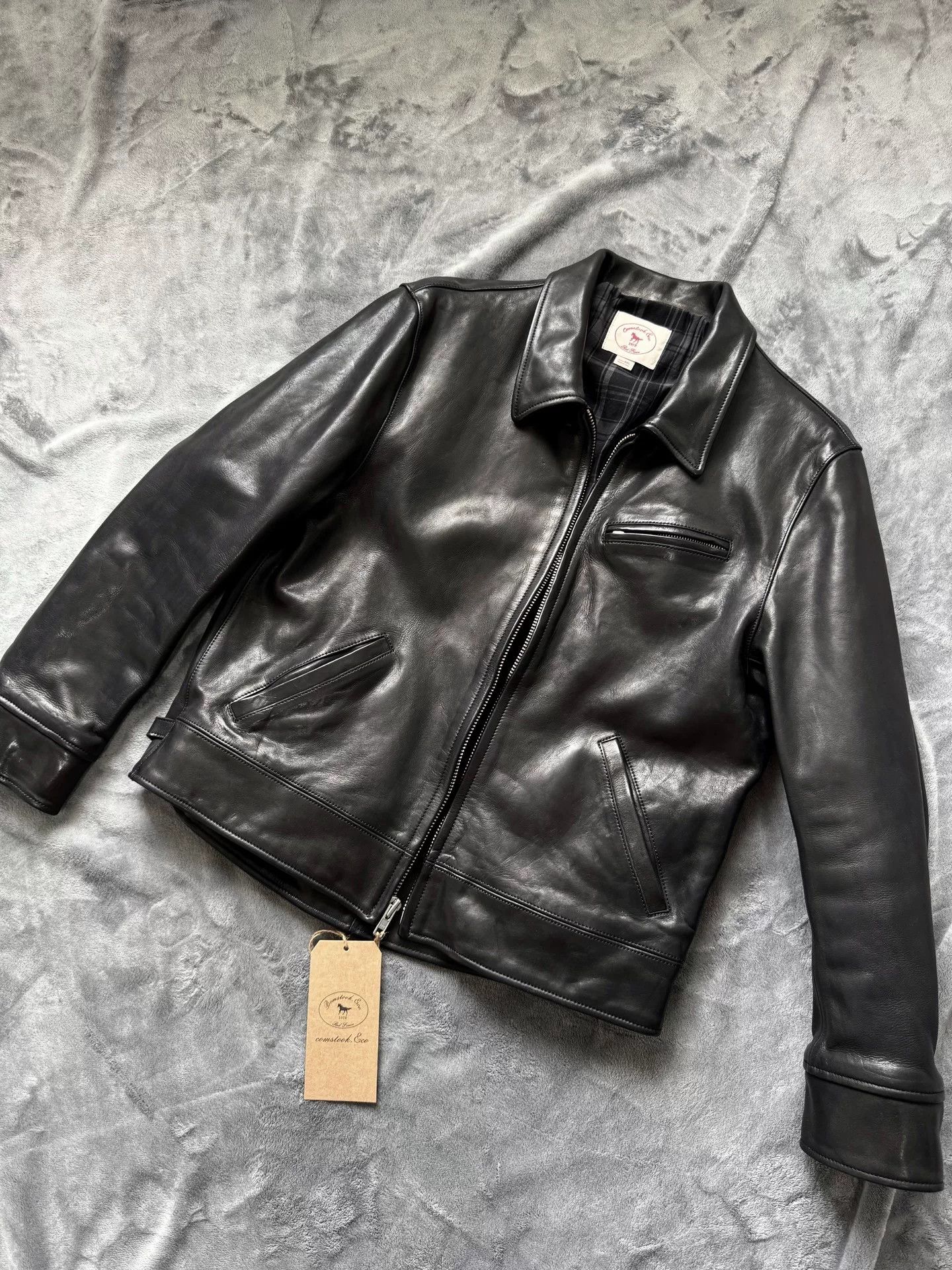 Vintage JS02 Men's Horsehide Leather Jacket Size US XXL / EU 58 / 5 - 1 Thumbnail