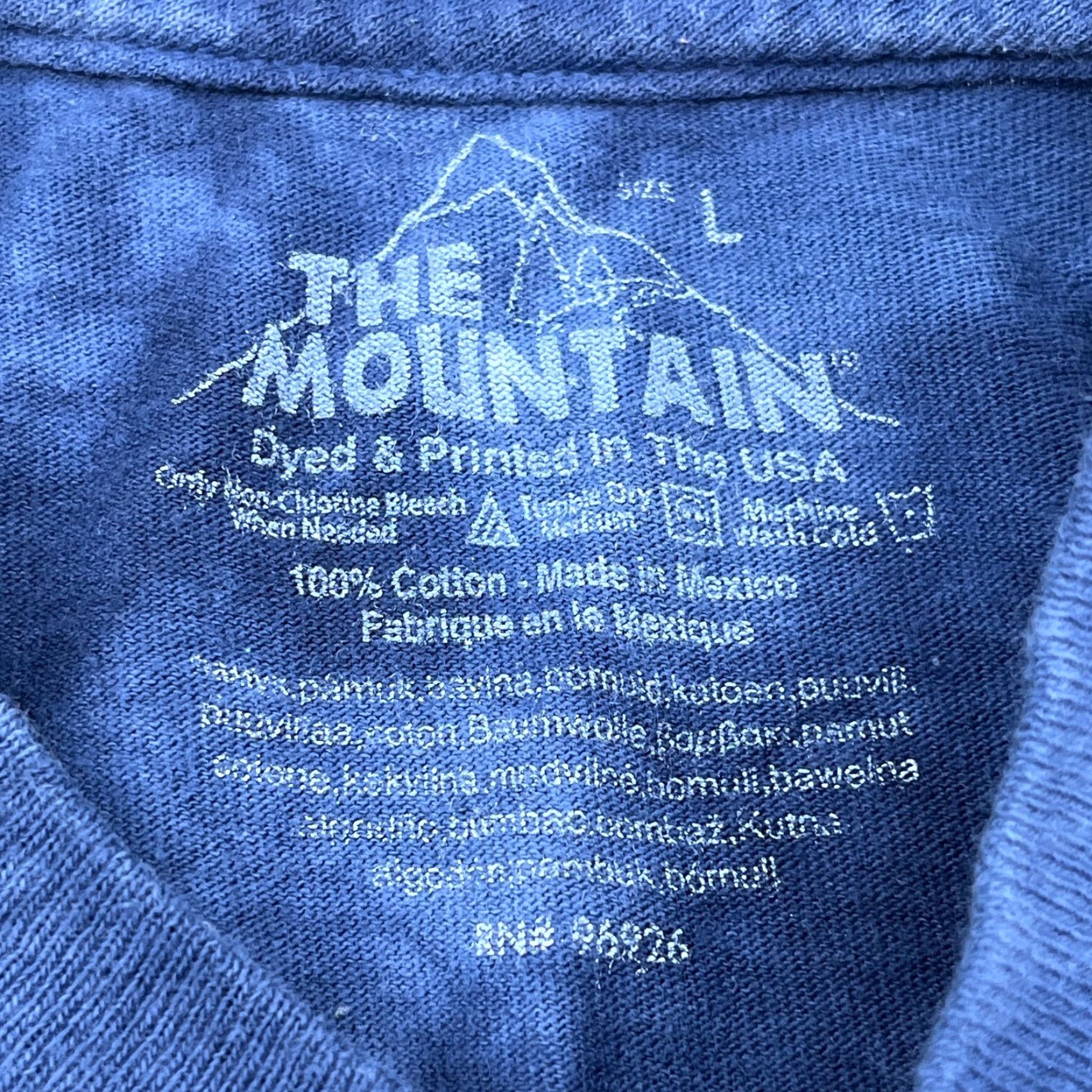 The Mountain The Mountain Shirt Men Large Blue Tee Tie Dye Zombie Monster Horror Retro Adult Regular Crew Neck Short Sleeve Graphic Print Logo Size US L / EU 52-54 / 3 - 3 Thumbnail