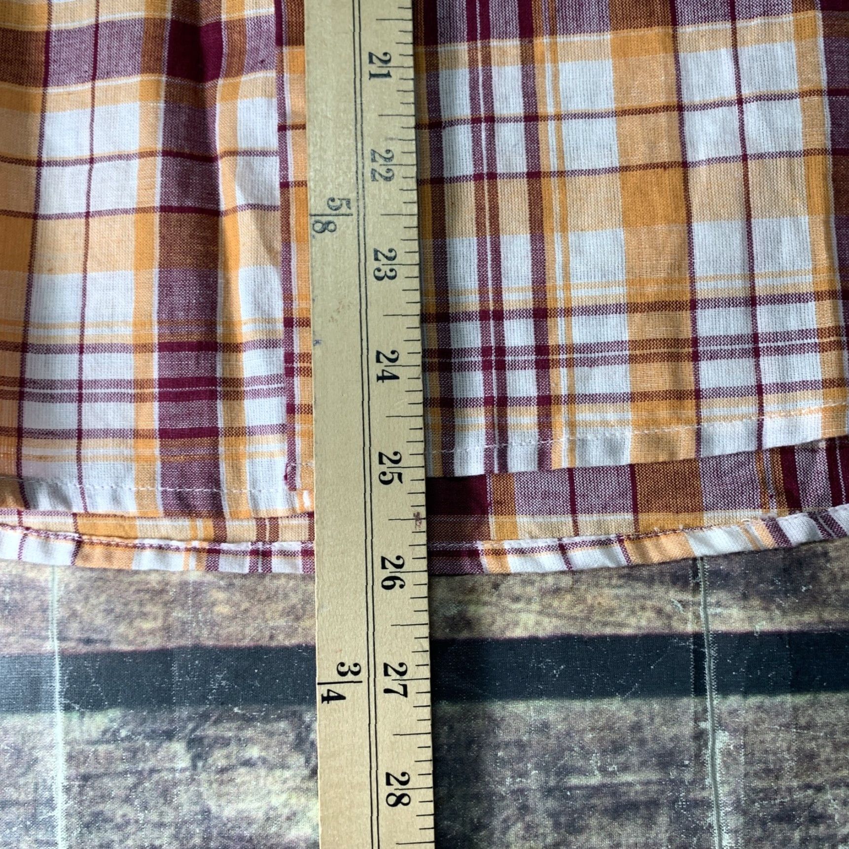 Vintage American Ranger Mens Western Short Sleeve Shirt Button Up Orange Plaid Size US M / EU 48-50 / 2 - 4 Thumbnail