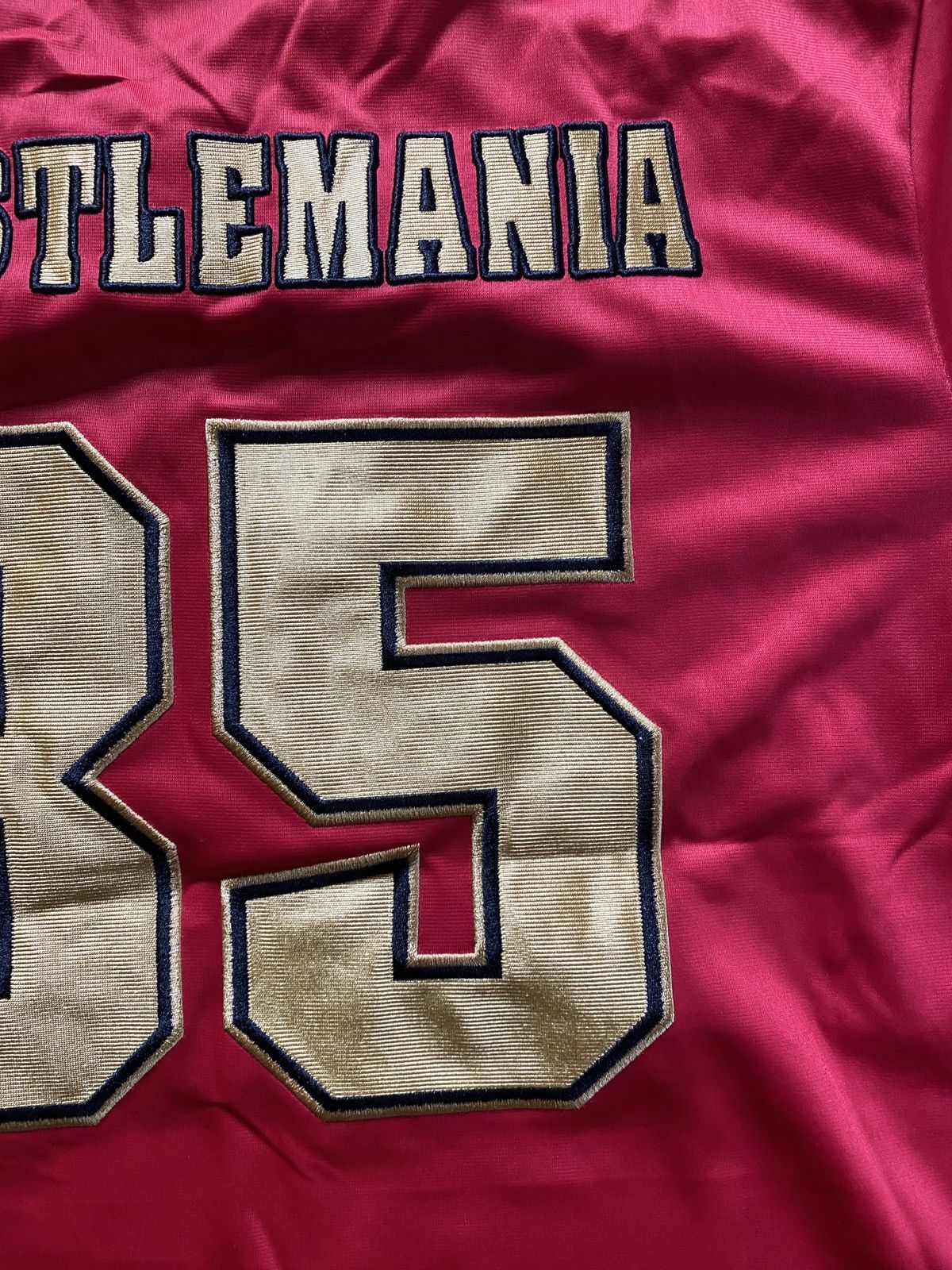 WWE 2019 WWE Wresltlemania 35 NY NJ Football Style Jersey Size US L / EU 52-54 / 3 - 10 Thumbnail