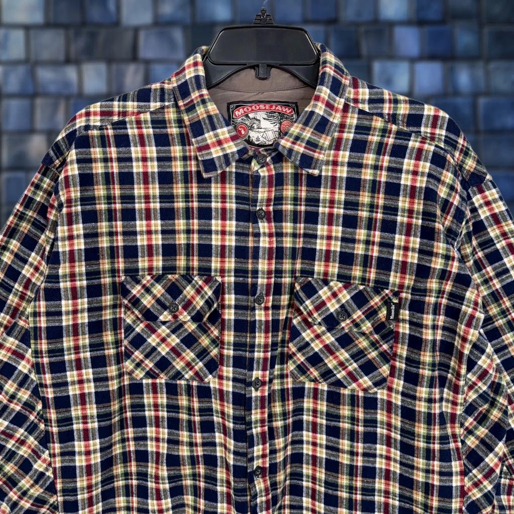 Vintage Moosejaw Shirt Mens XL Blue Plaid Flannel Button-Up Casual Workwear Outdoors Size US XL / EU 56 / 4 - 1 Thumbnail