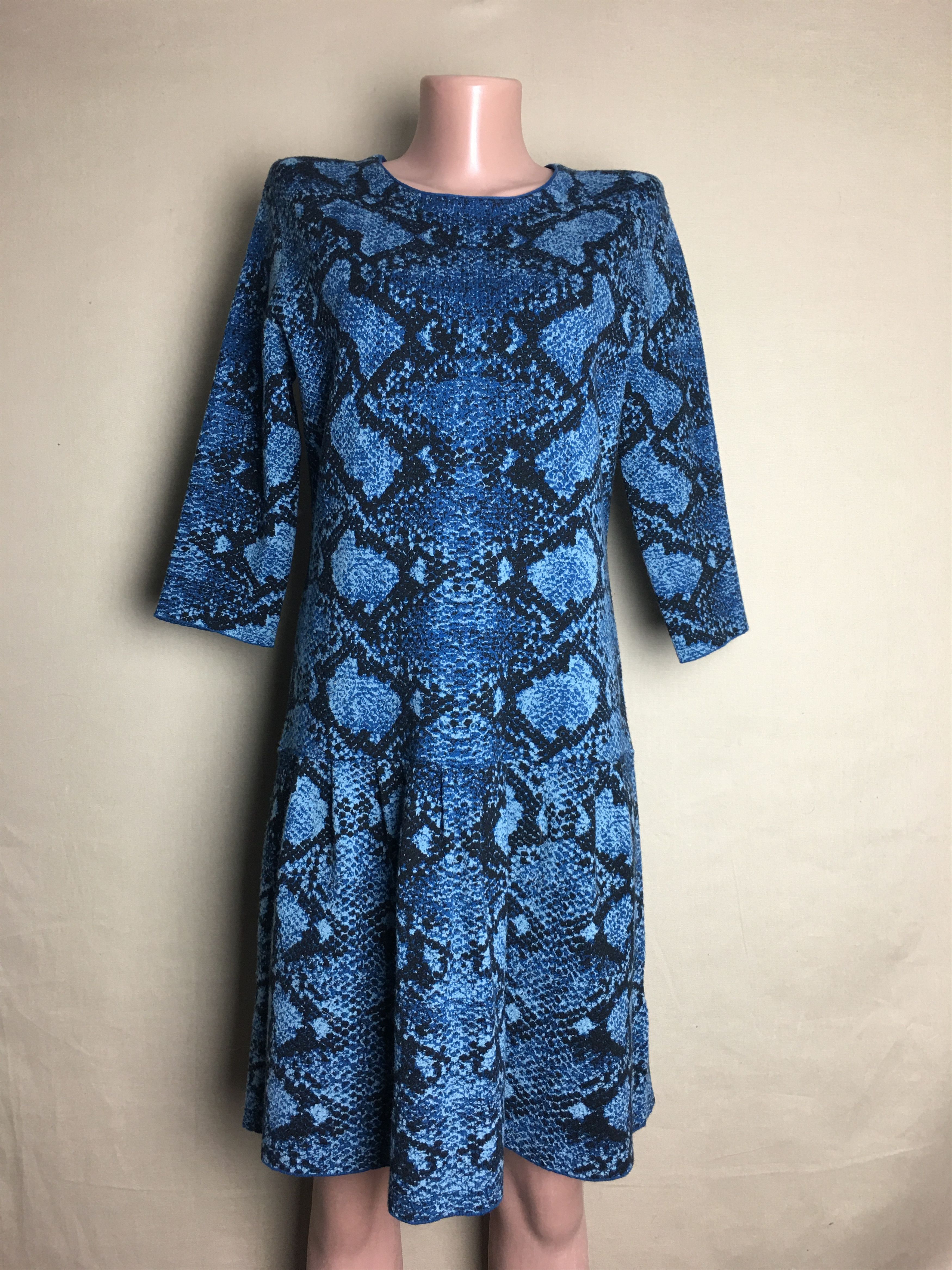 Burberry Burberry Rivermersey Snake Print Merino Wool Dress Size M Size M / US 6-8 / IT 42-44 - 3 Thumbnail