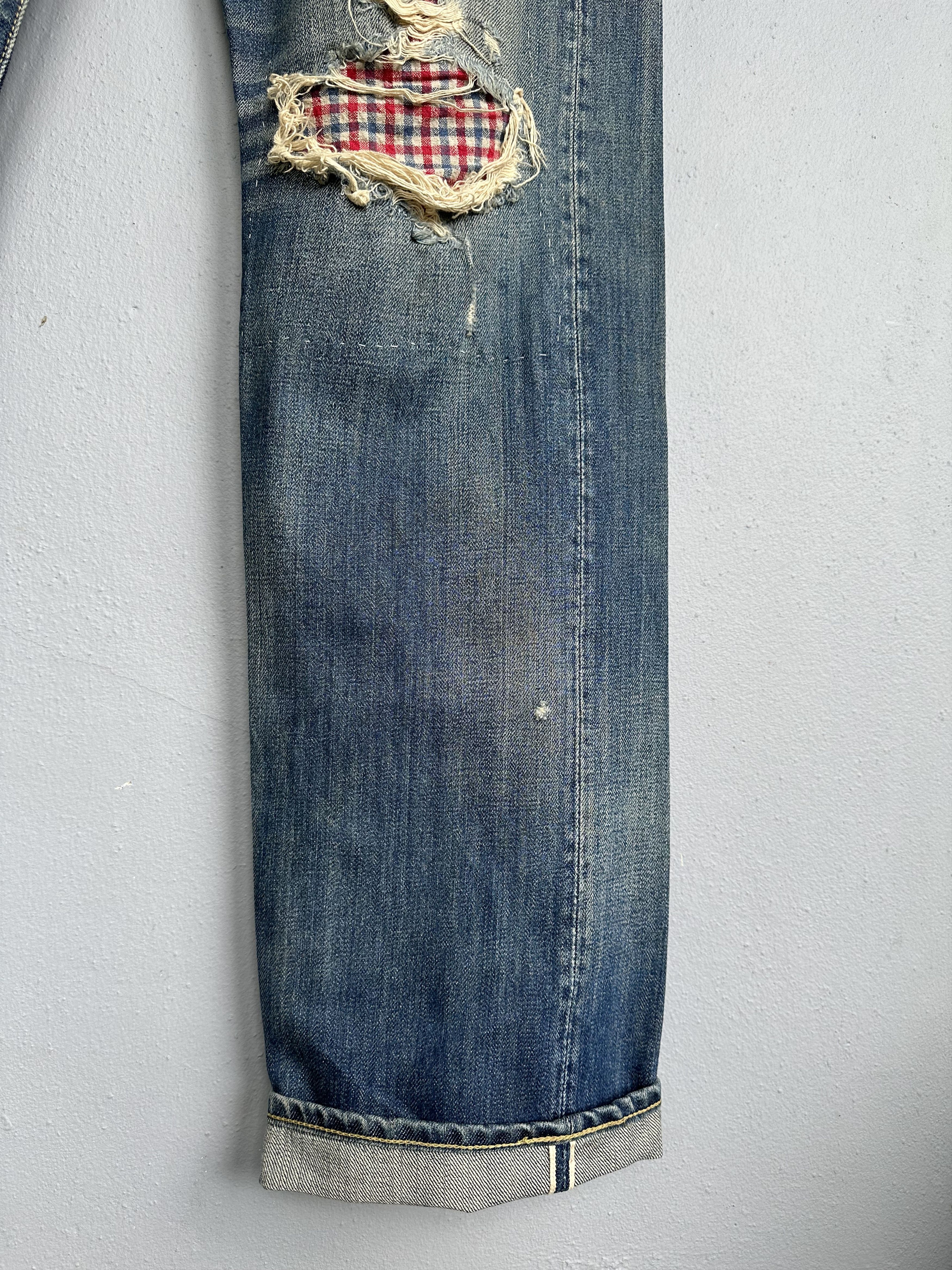 Levi's Vintage Clothing Vintage Levi's 501 Big E 1971 Distressed Reproduction Jeans Size US 34 / EU 50 - 12 Thumbnail
