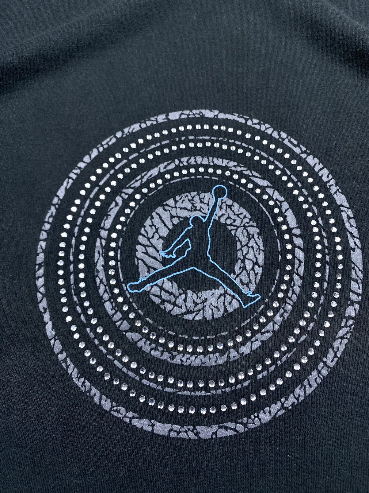 Nike Y2K Vintage Jordan Rhinestone Logo T Shirt Hype Nike Size US L / EU 52-54 / 3 - 3 Thumbnail