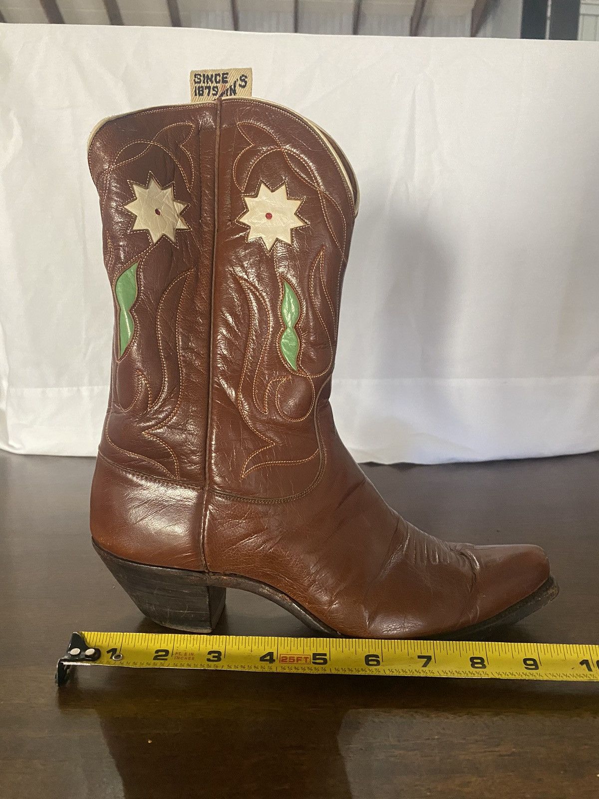 Justin Boots × Vintage VINTAGE 1940s H.J. Justin & Sons/Ft Worth TX/Boots Sz 5-6? Size US 5.5 / IT 35.5 - 14 Thumbnail