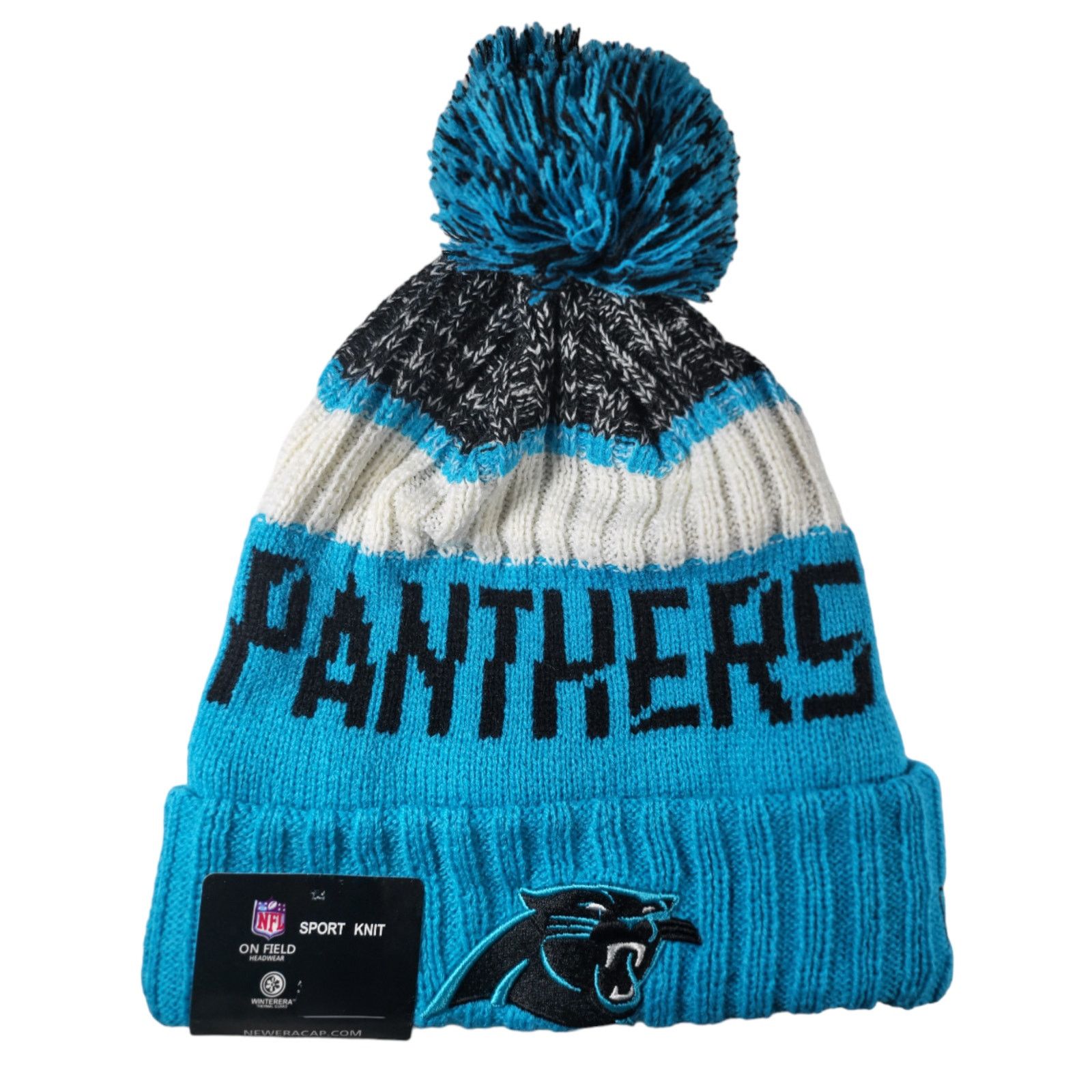 Other NWT Carolina Panthers Sports Knit Pom‎ Beanie Fleece Lined Size ONE SIZE - 2 Thumbnail