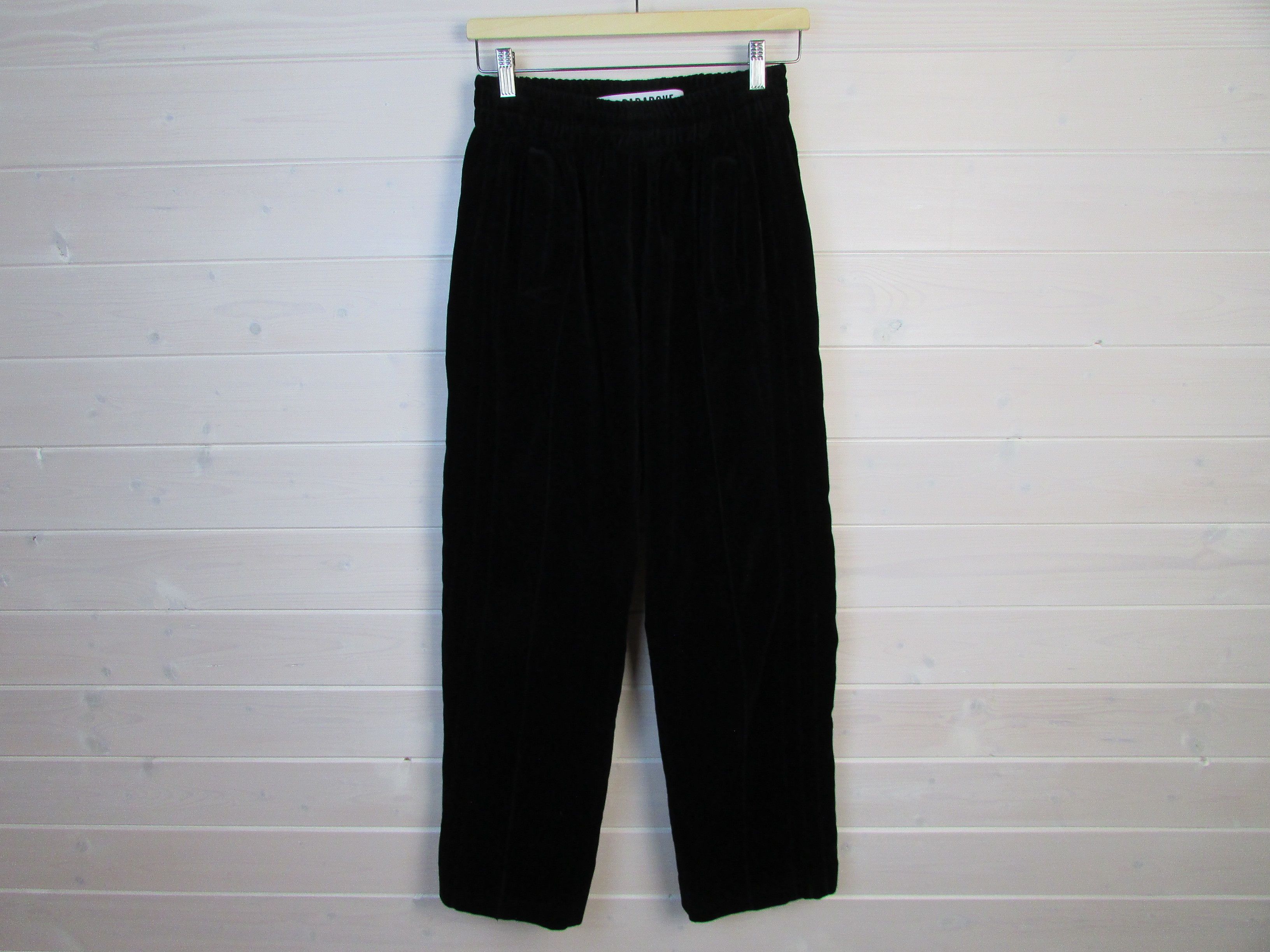 Paradoxe Paris Paradoxe Paris Avant Garde Black Velour Pants Size US 30 / EU 46 - 1 Thumbnail